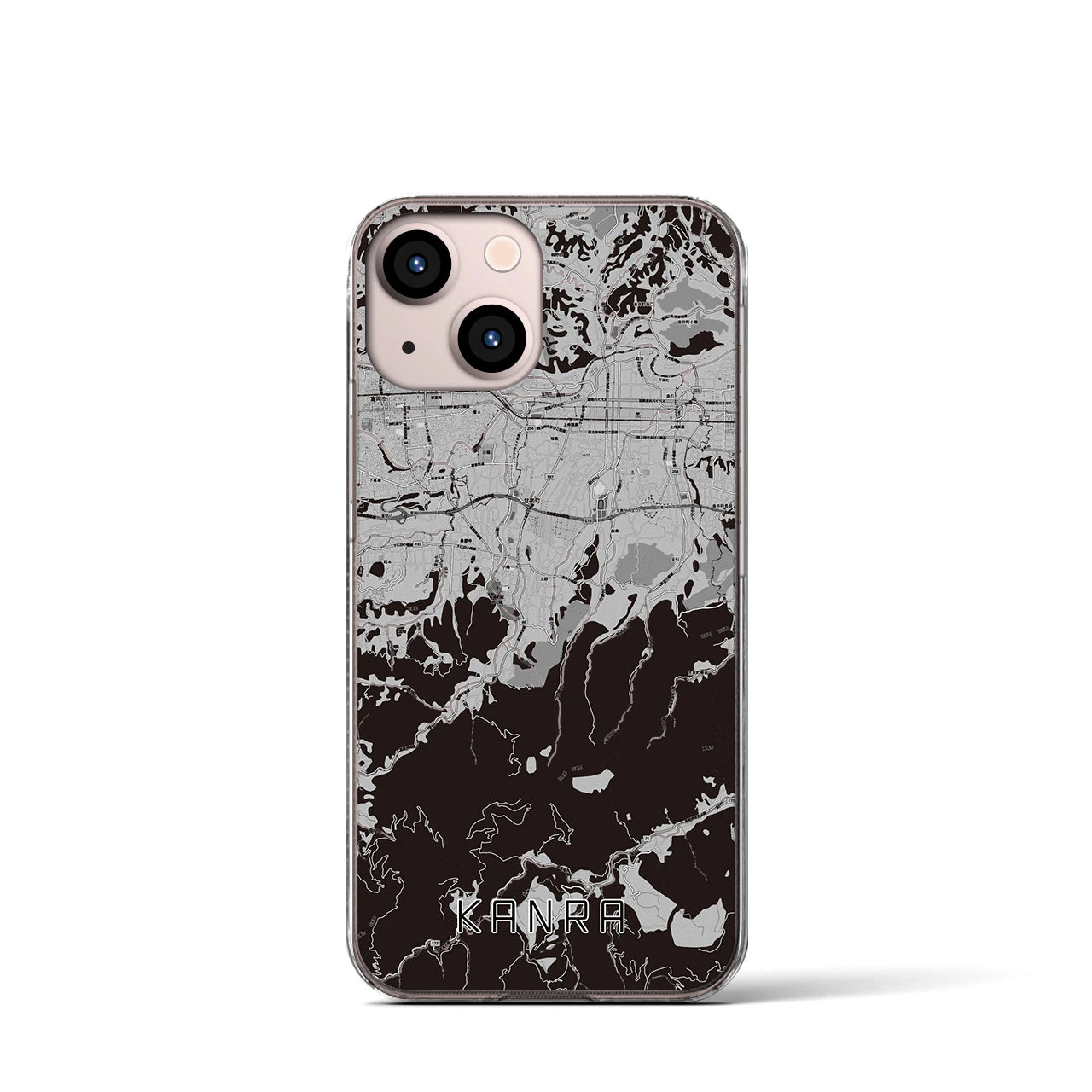 【甘楽(群馬県)】地図柄iPhoneケース(クリアタイプ)