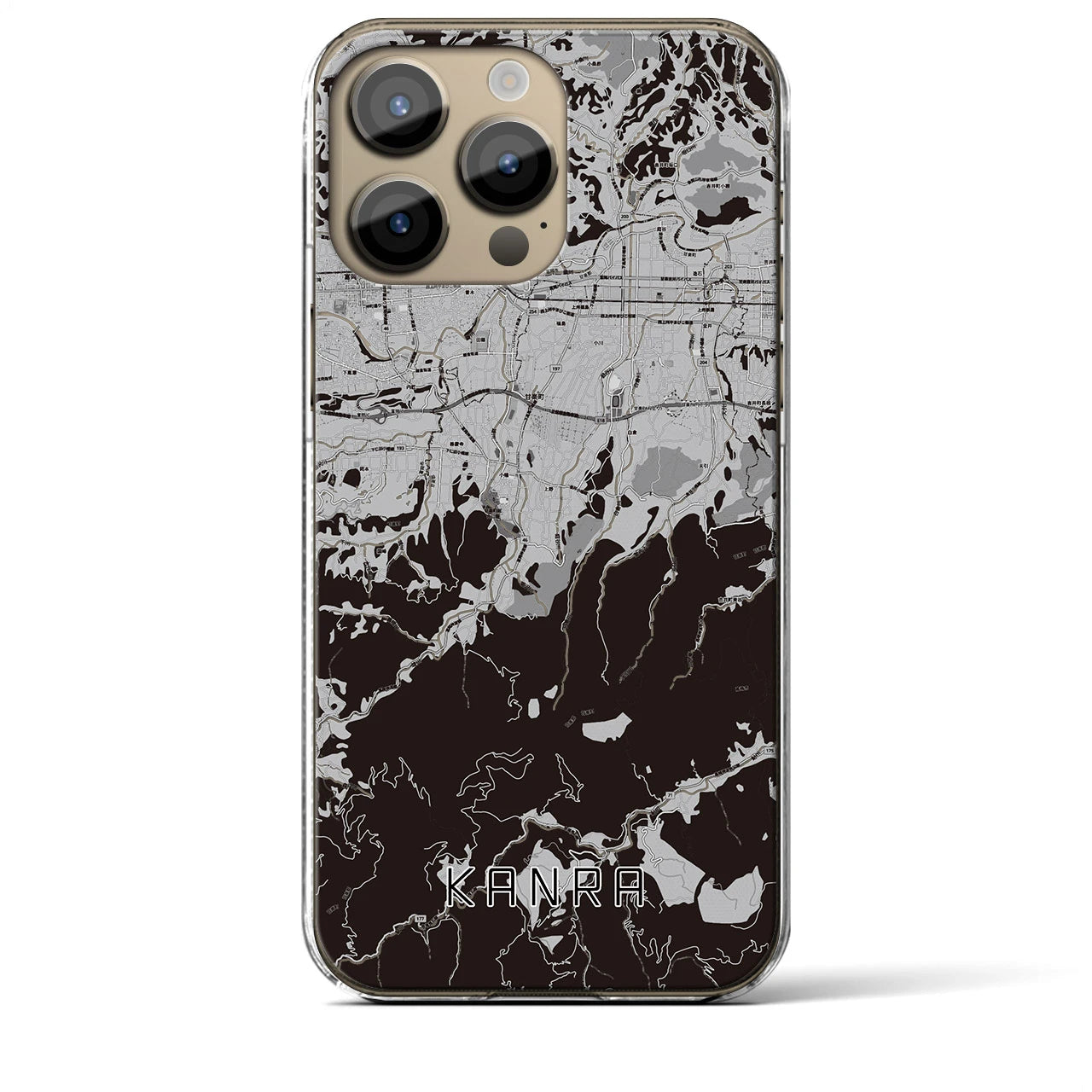 【甘楽(群馬県)】地図柄iPhoneケース(クリアタイプ)