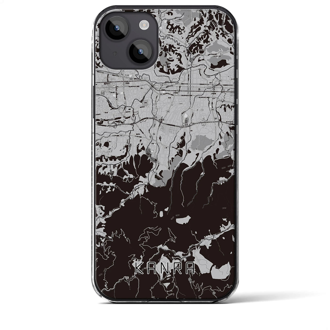 【甘楽(群馬県)】地図柄iPhoneケース(クリアタイプ)