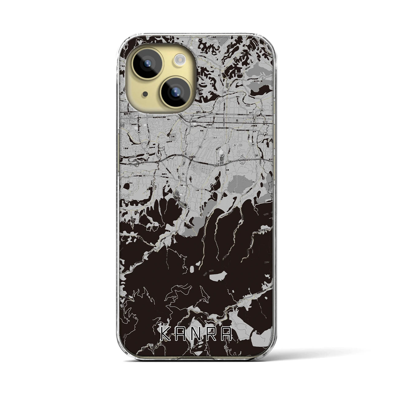 【甘楽(群馬県)】地図柄iPhoneケース(クリアタイプ)