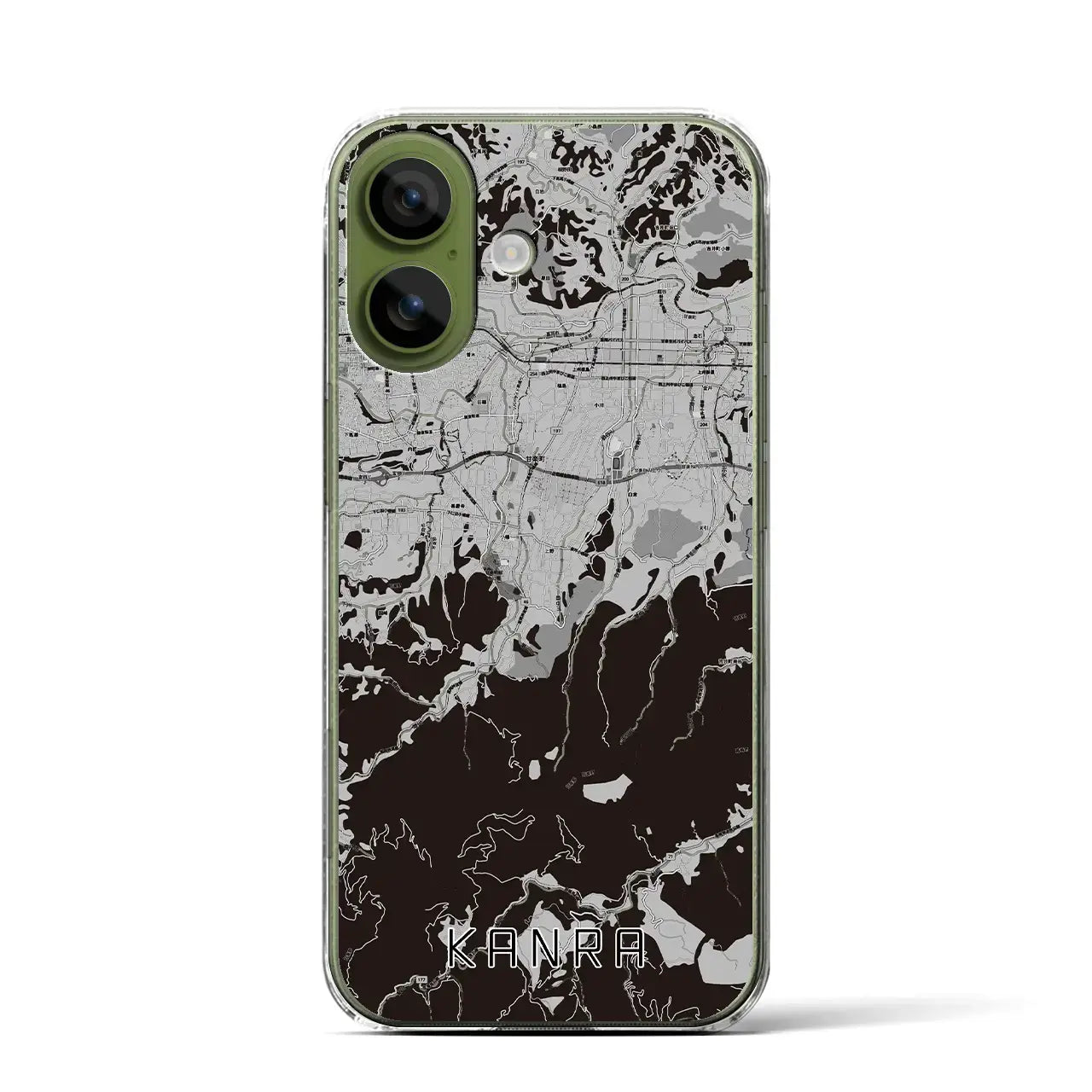 【甘楽(群馬県)】地図柄iPhoneケース(クリアタイプ)