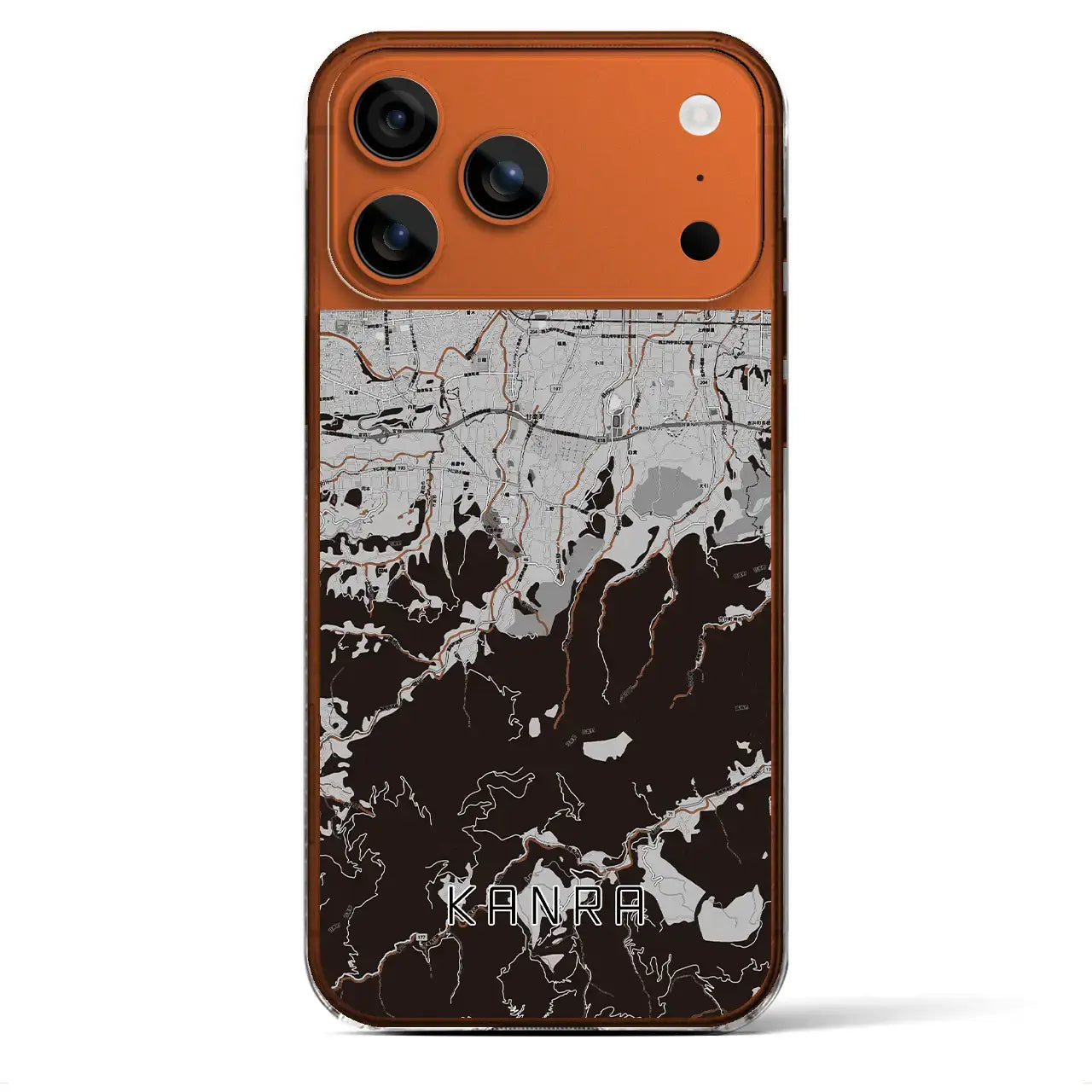 【甘楽(群馬県)】地図柄iPhoneケース(クリアタイプ)モノトーン・iPhone 17 Pro Max 用