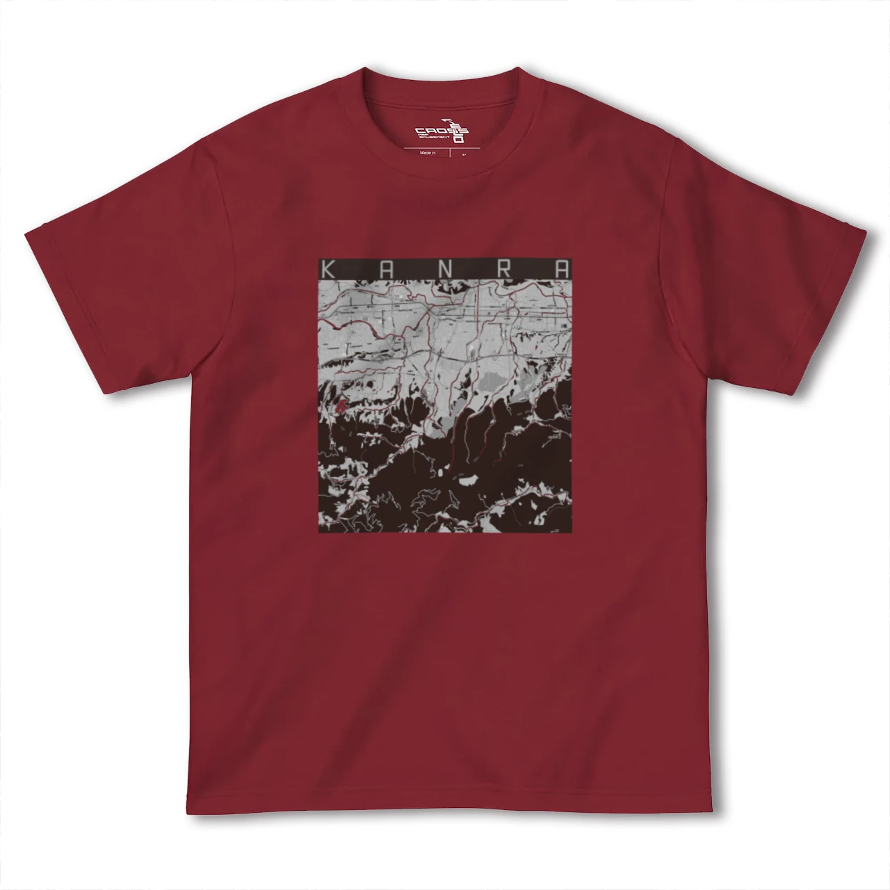 【甘楽(群馬県)】地図柄ヘビーウェイトTシャツ
