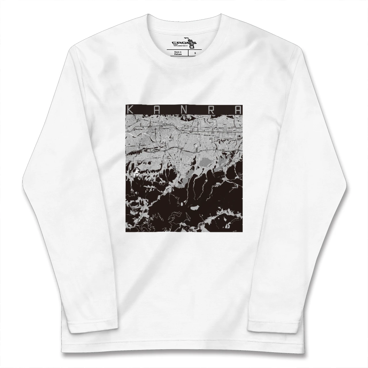 【甘楽(群馬県)】地図柄ロングスリーブTシャツ