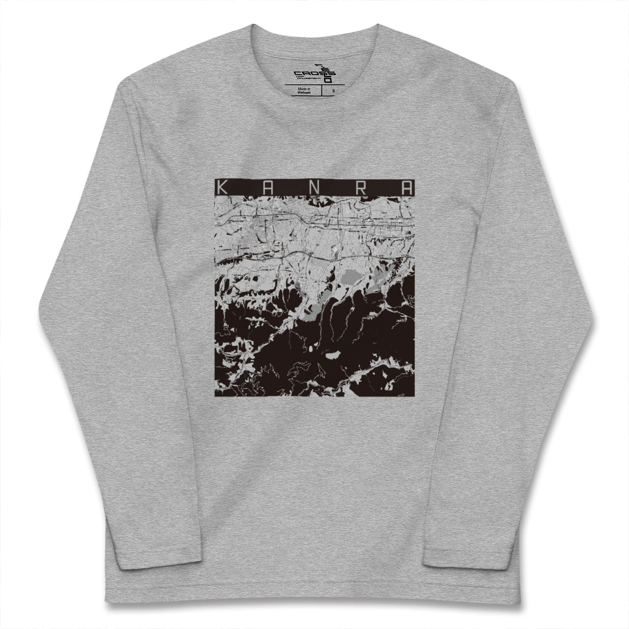 【甘楽(群馬県)】地図柄ロングスリーブTシャツ