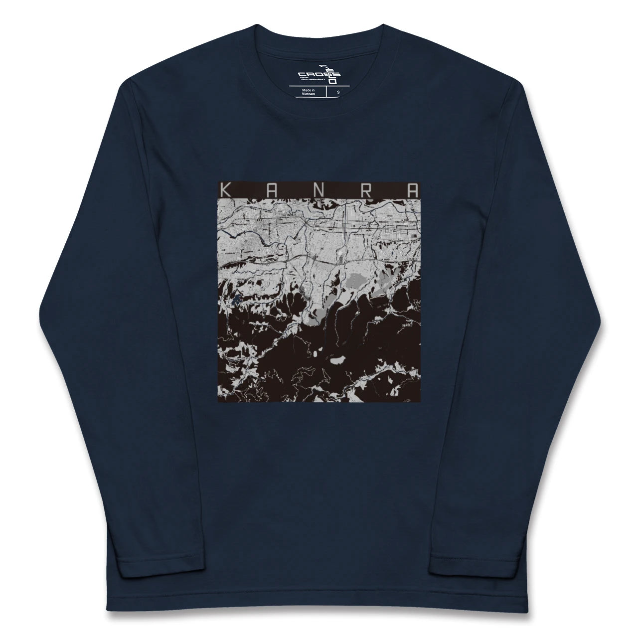 【甘楽(群馬県)】地図柄ロングスリーブTシャツ