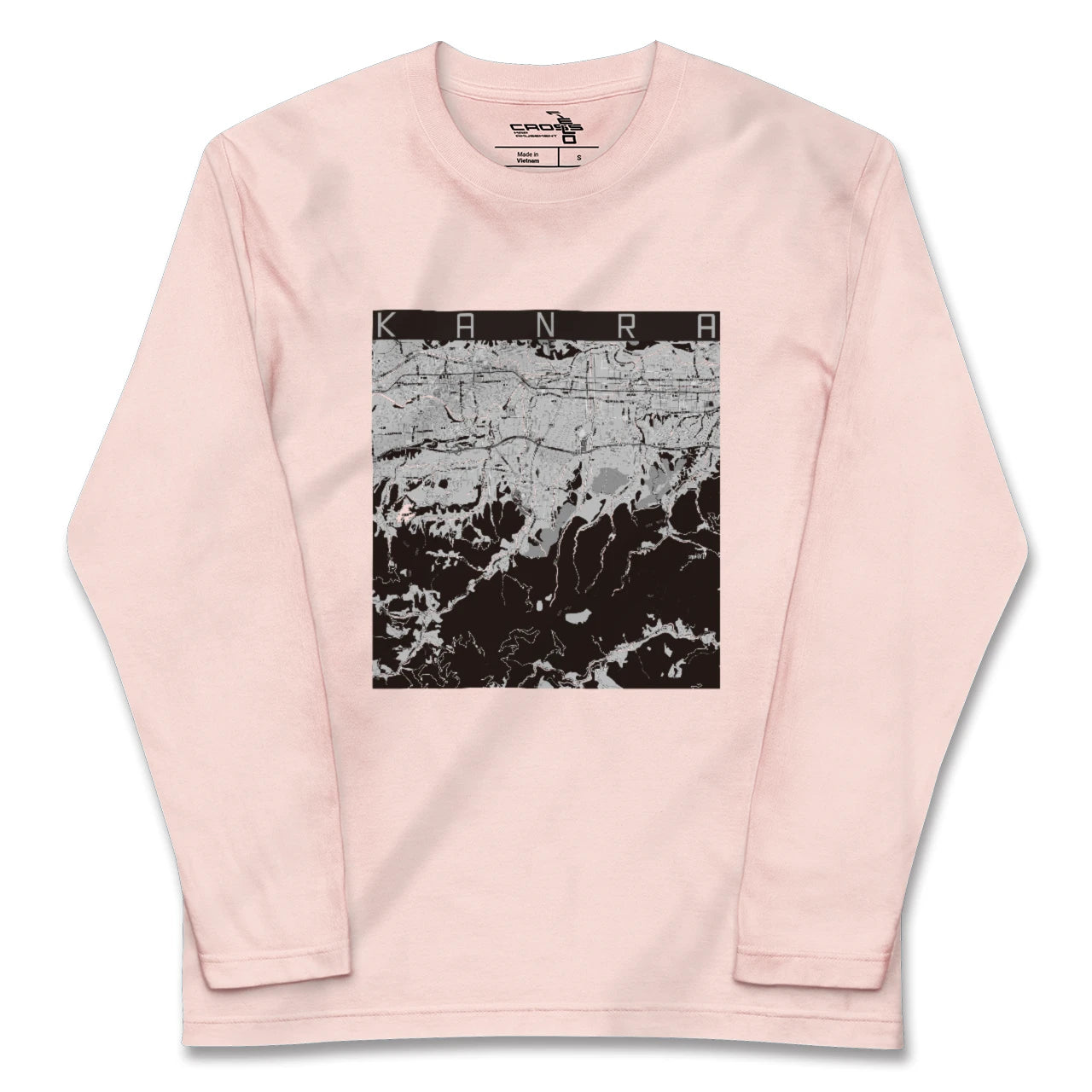 【甘楽(群馬県)】地図柄ロングスリーブTシャツ