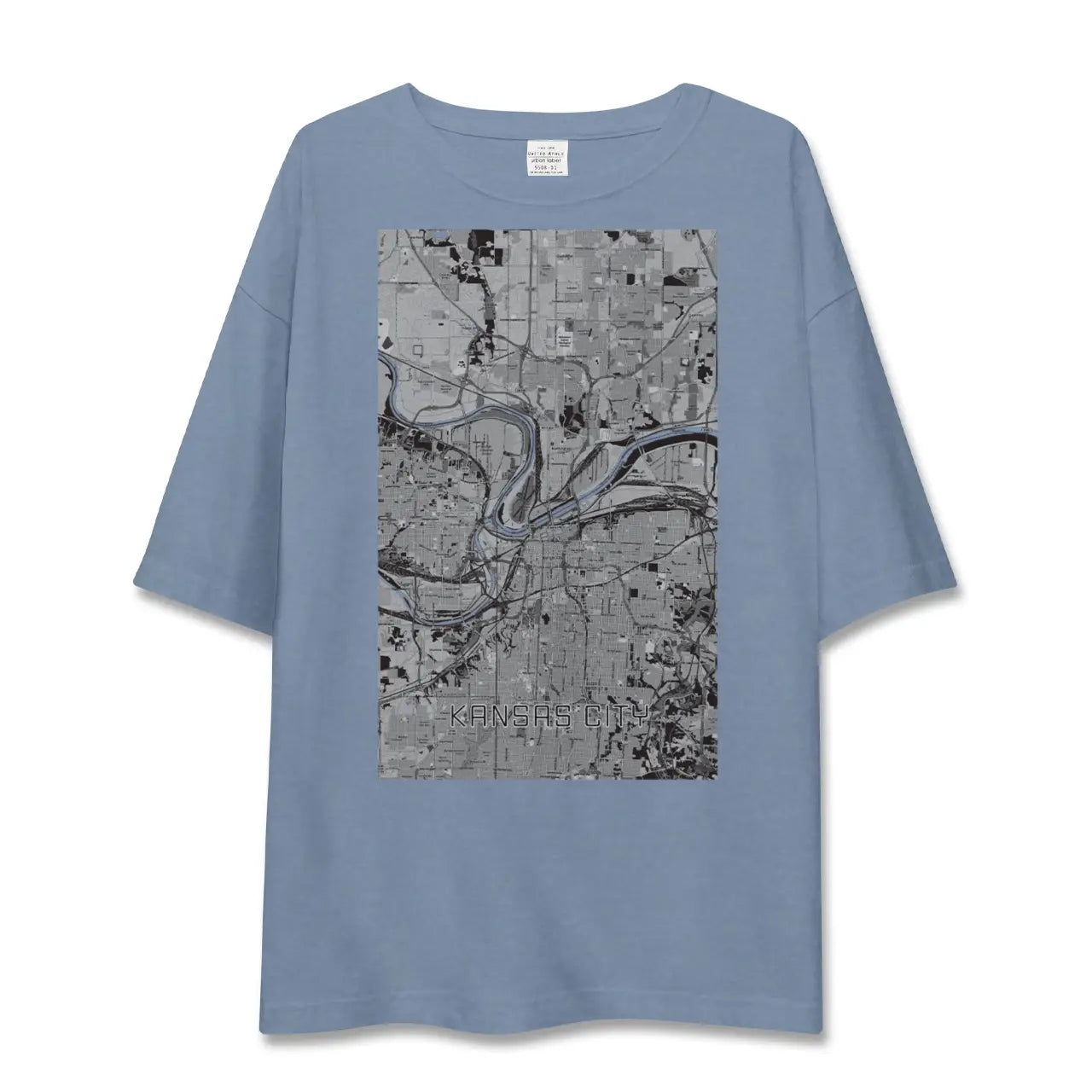 【カンザスシティ(アメリカ)】地図柄ビッグシルエットTシャツ