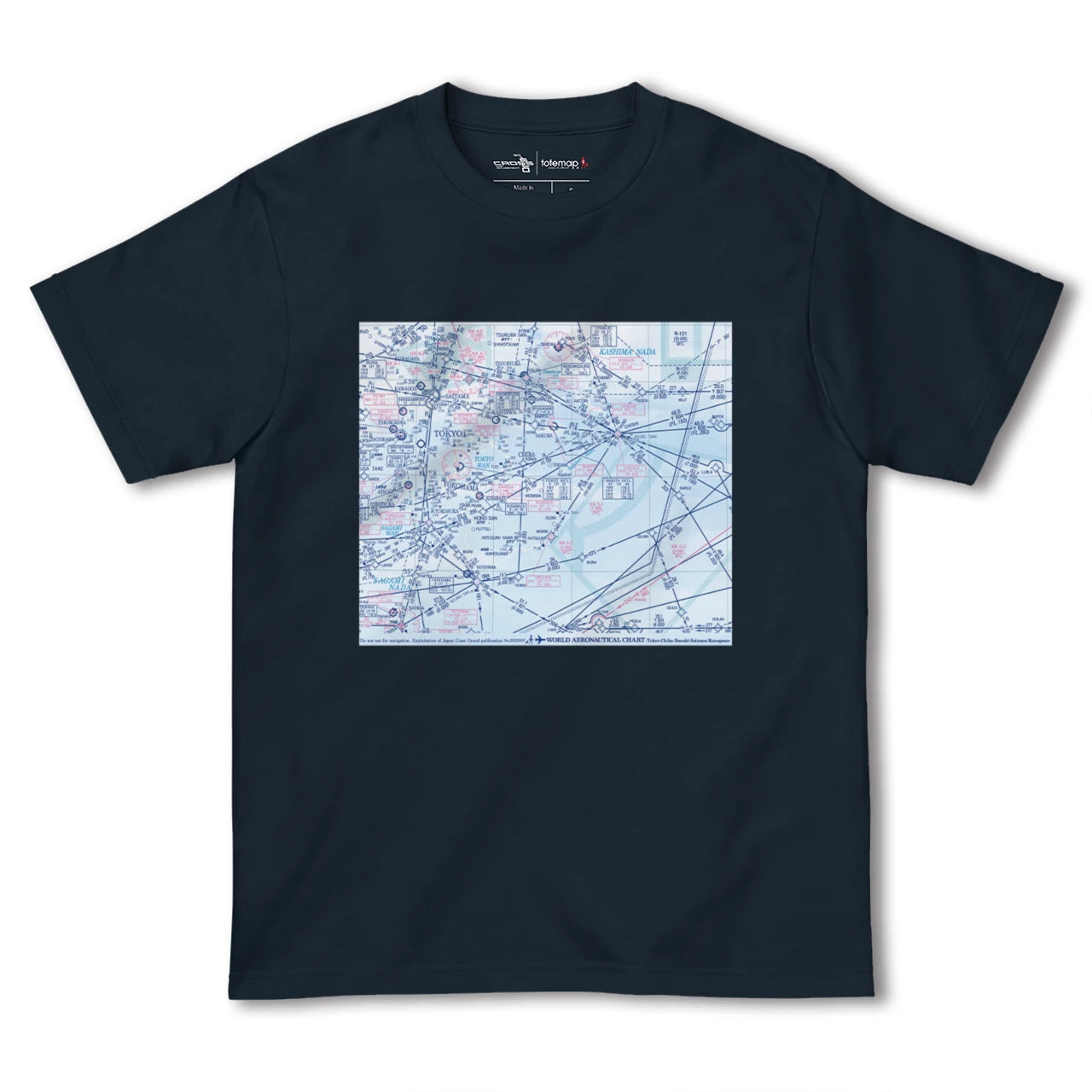 【関東航空図(東京都)】航空図Tシャツ