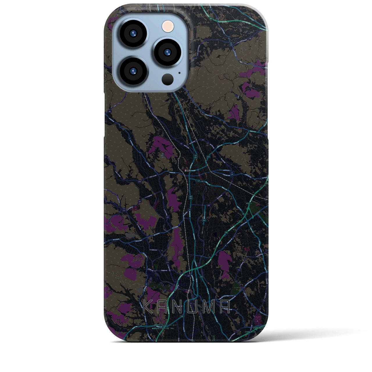 【鹿沼(栃木県)】地図柄iPhoneケース(バックカバータイプ)