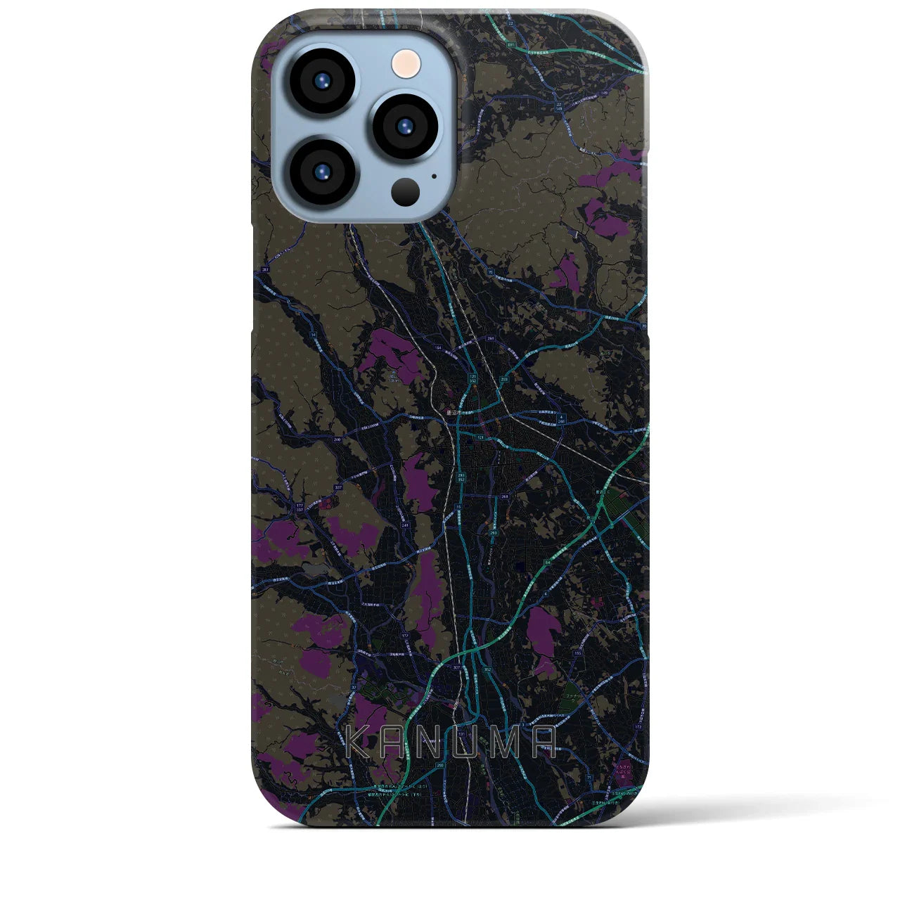 【鹿沼(栃木県)】地図柄iPhoneケース(バックカバータイプ)