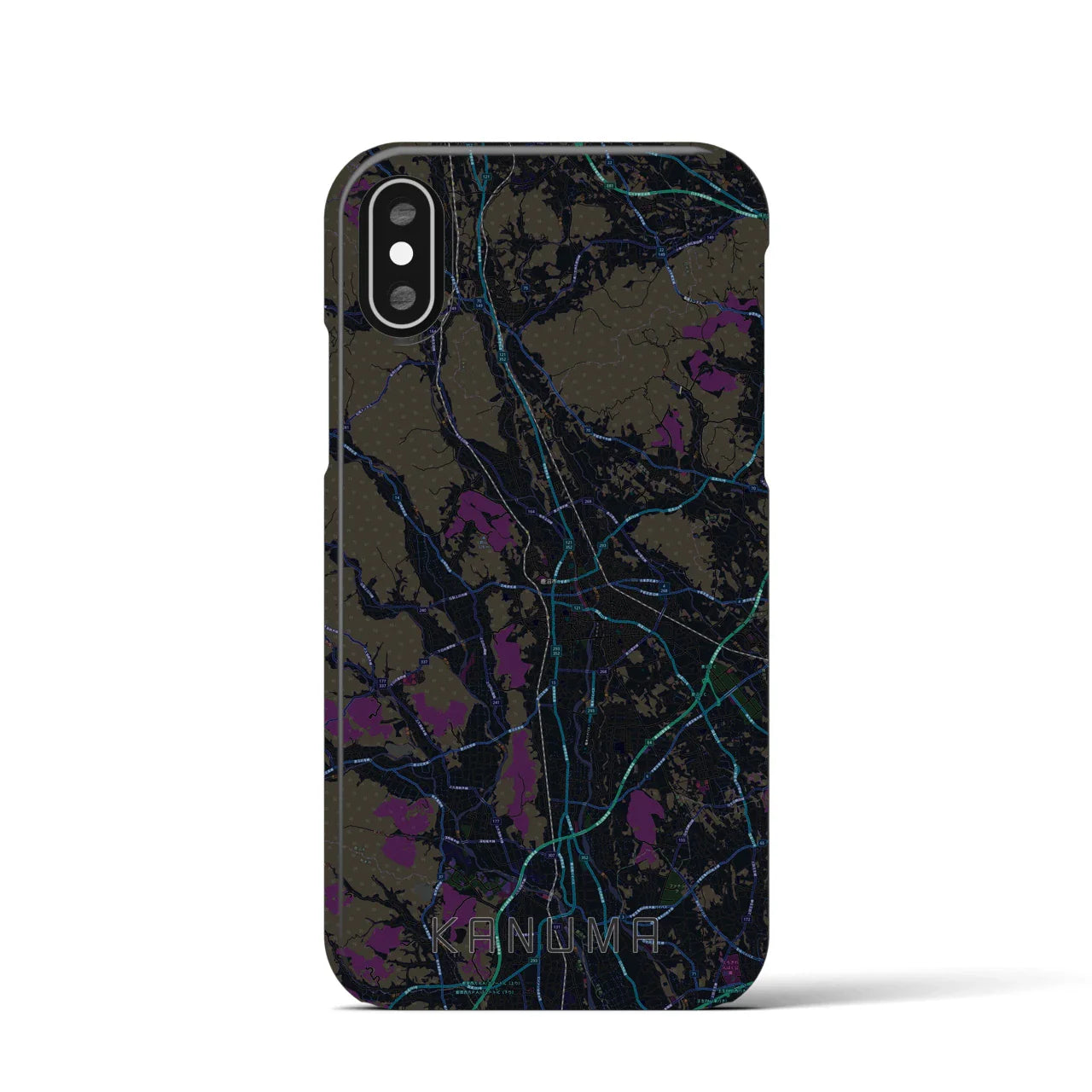 【鹿沼(栃木県)】地図柄iPhoneケース(バックカバータイプ)