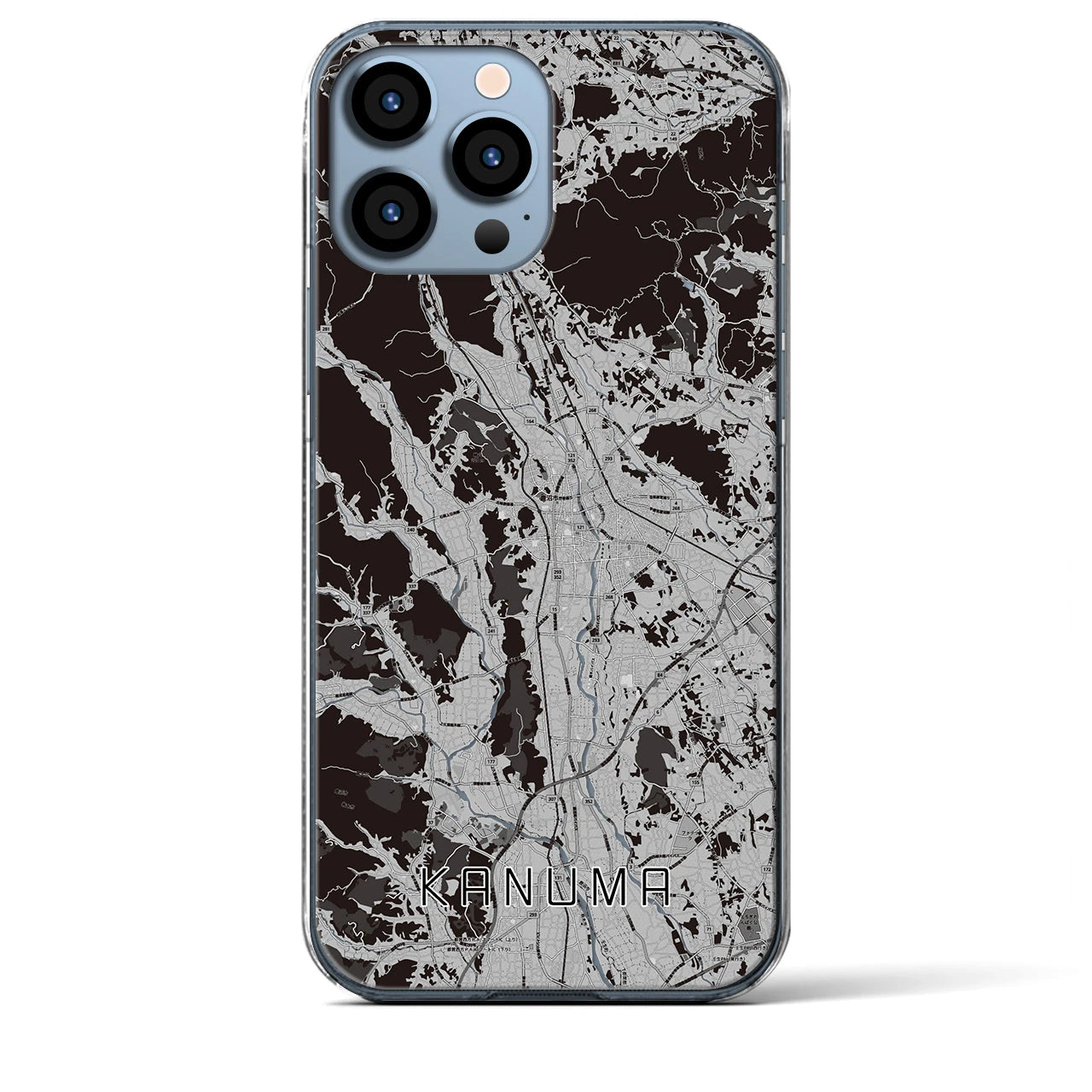 【鹿沼(栃木県)】地図柄iPhoneケース(クリアタイプ)