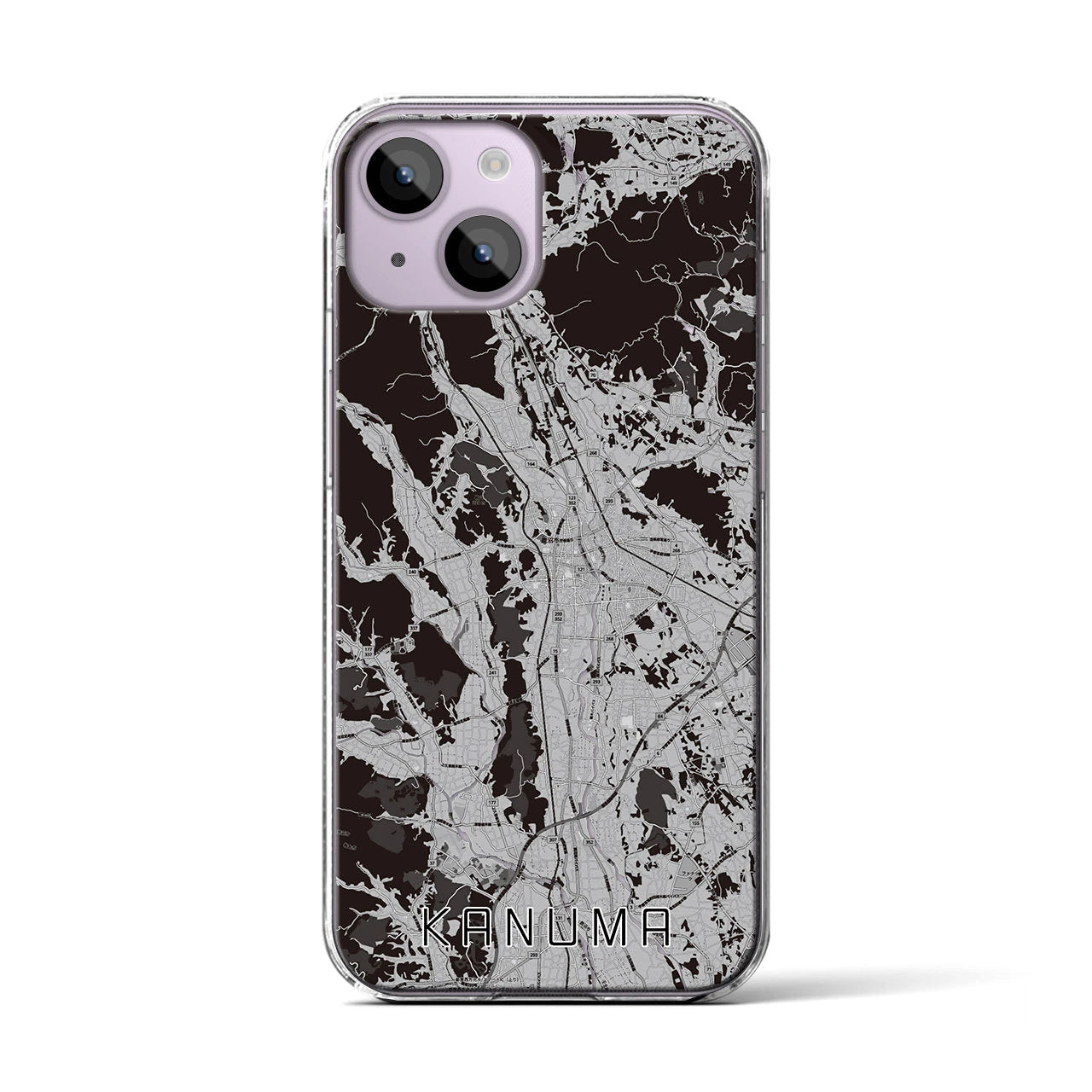 【鹿沼(栃木県)】地図柄iPhoneケース(クリアタイプ)