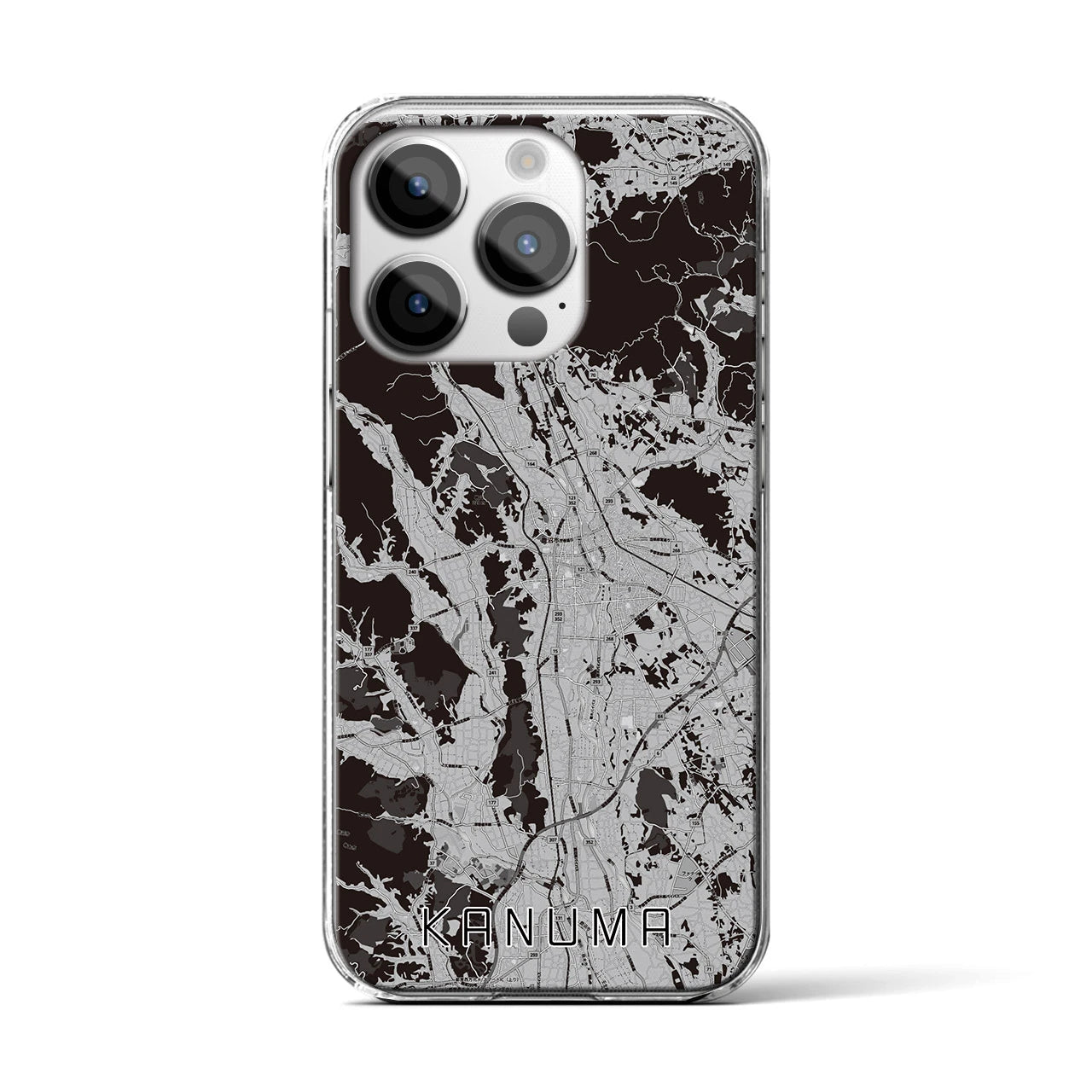 【鹿沼(栃木県)】地図柄iPhoneケース(クリアタイプ)