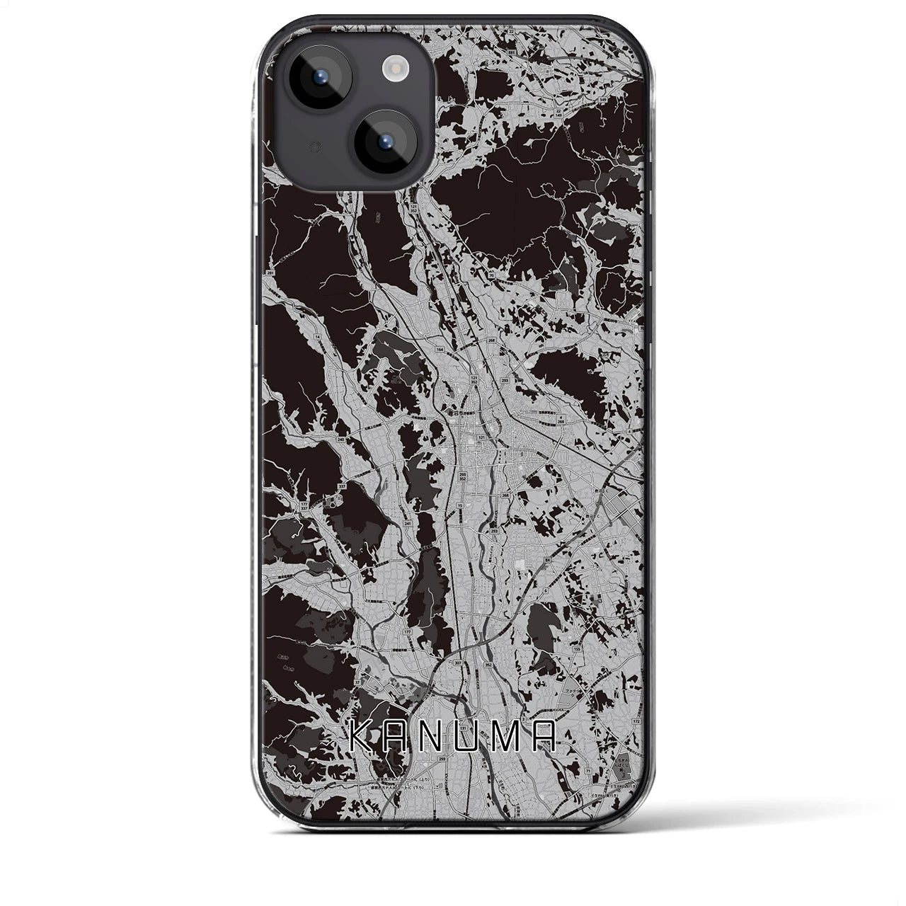 【鹿沼(栃木県)】地図柄iPhoneケース(クリアタイプ)