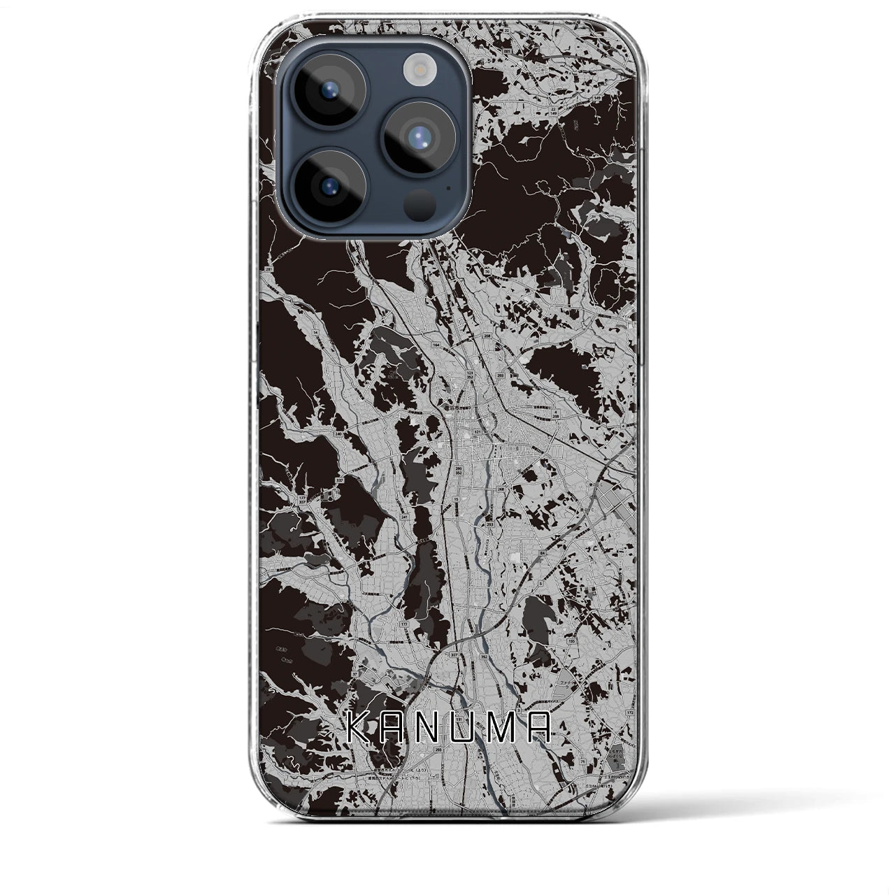 【鹿沼(栃木県)】地図柄iPhoneケース(クリアタイプ)