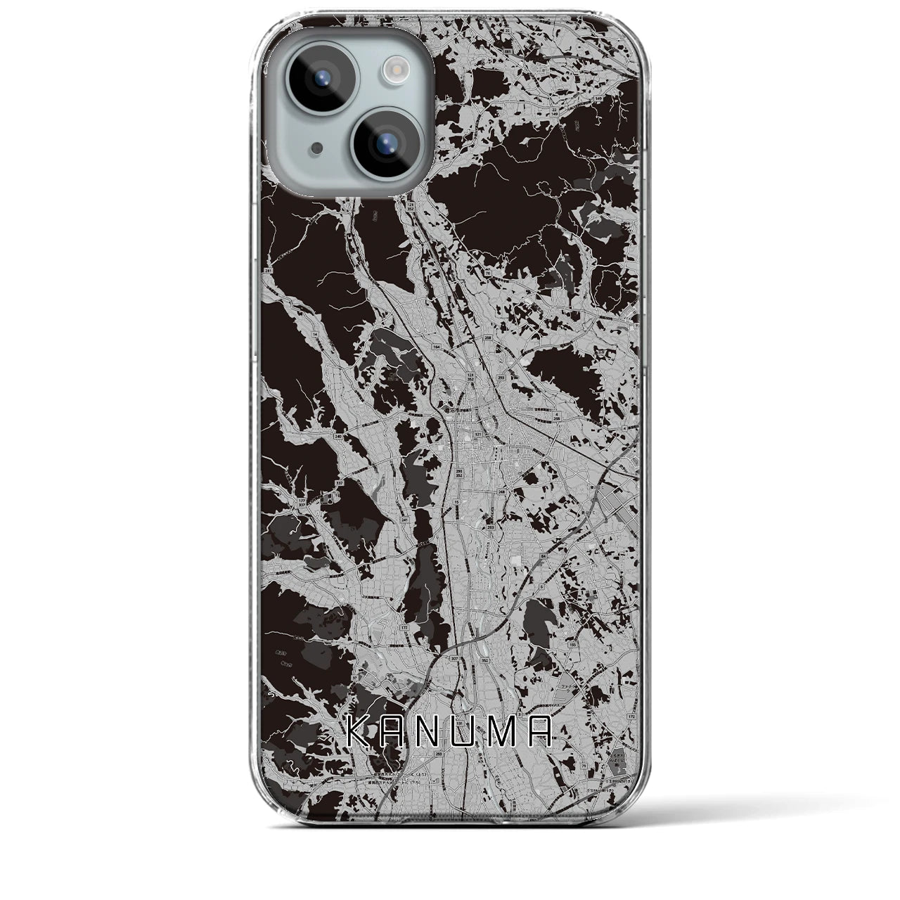 【鹿沼(栃木県)】地図柄iPhoneケース(クリアタイプ)