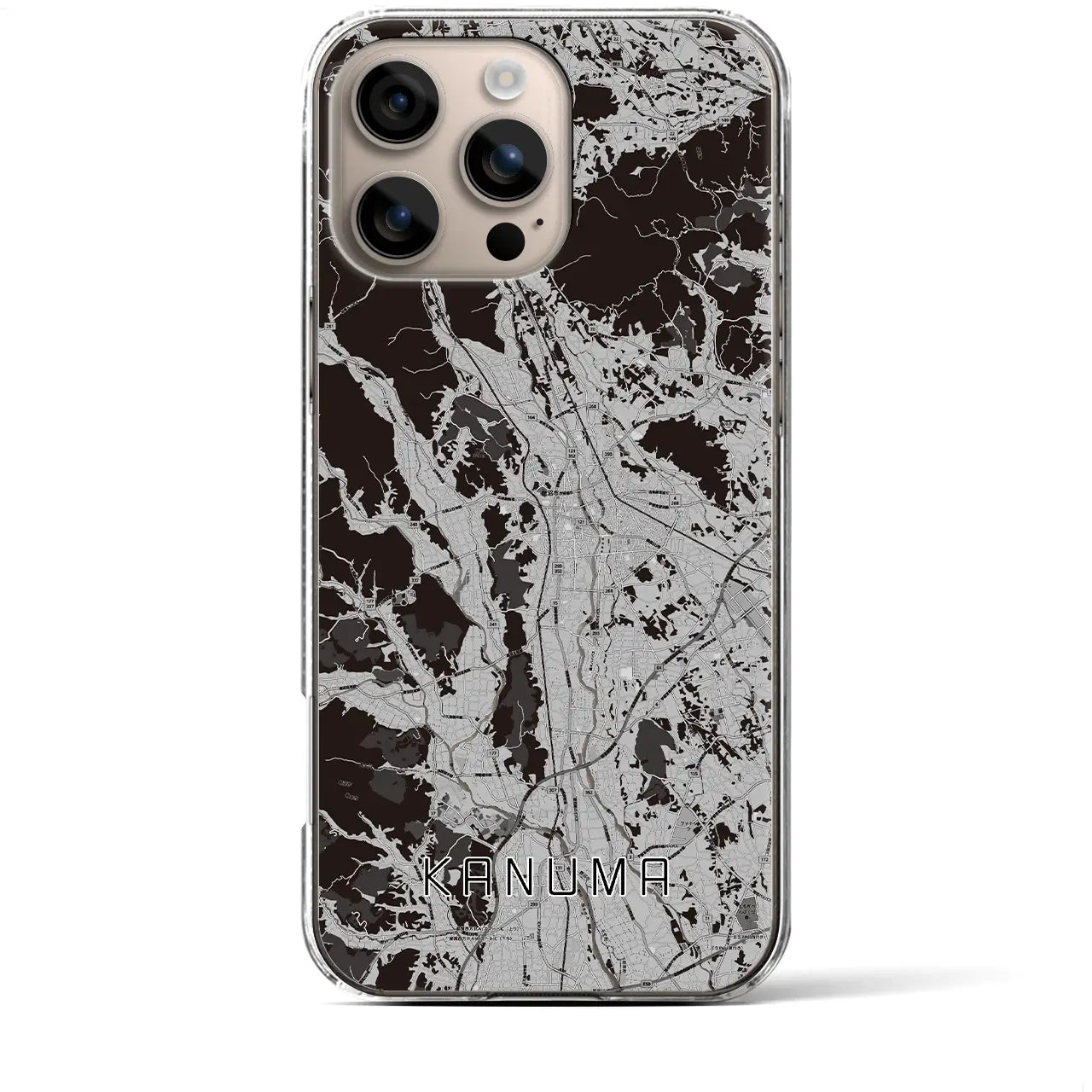 【鹿沼(栃木県)】地図柄iPhoneケース(クリアタイプ)