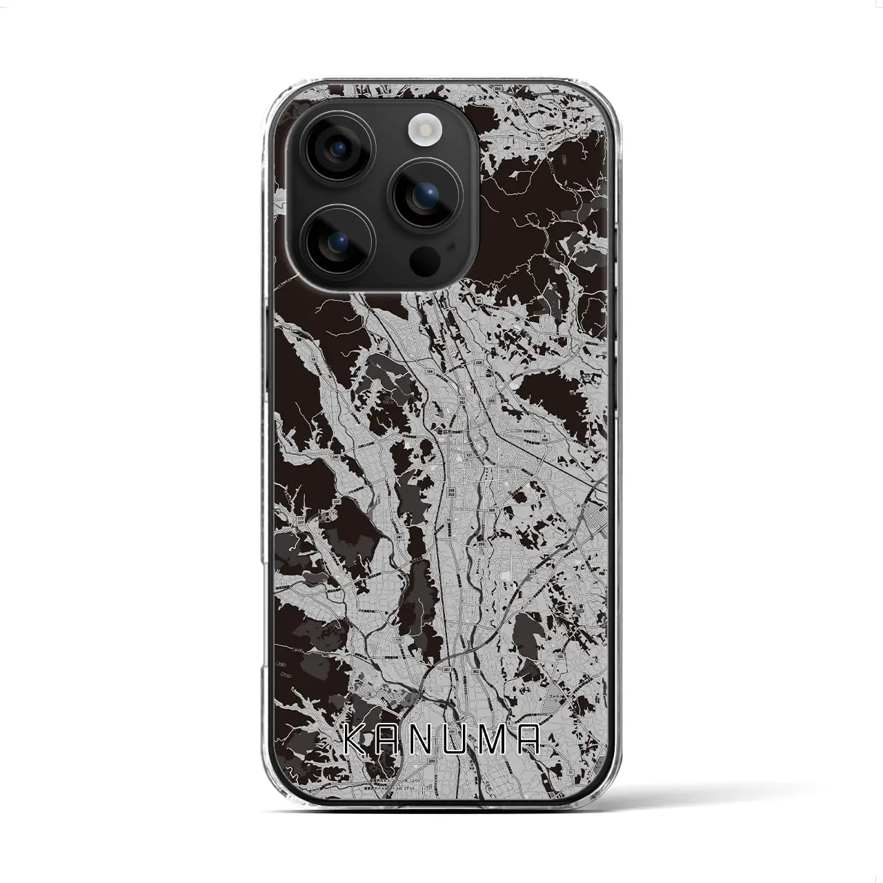 【鹿沼(栃木県)】地図柄iPhoneケース(クリアタイプ)