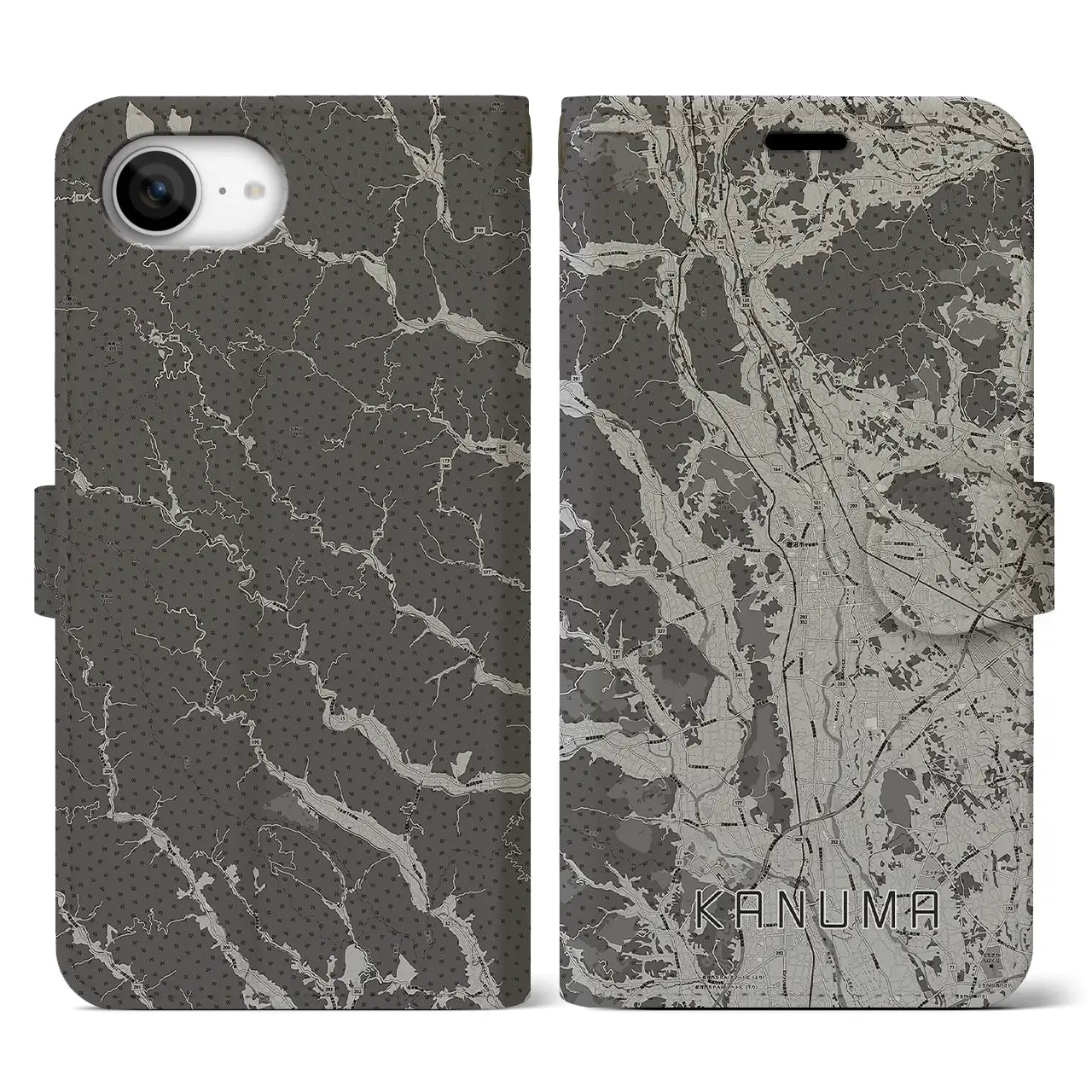 【鹿沼(栃木県)】地図柄iPhoneケース(手帳タイプ)