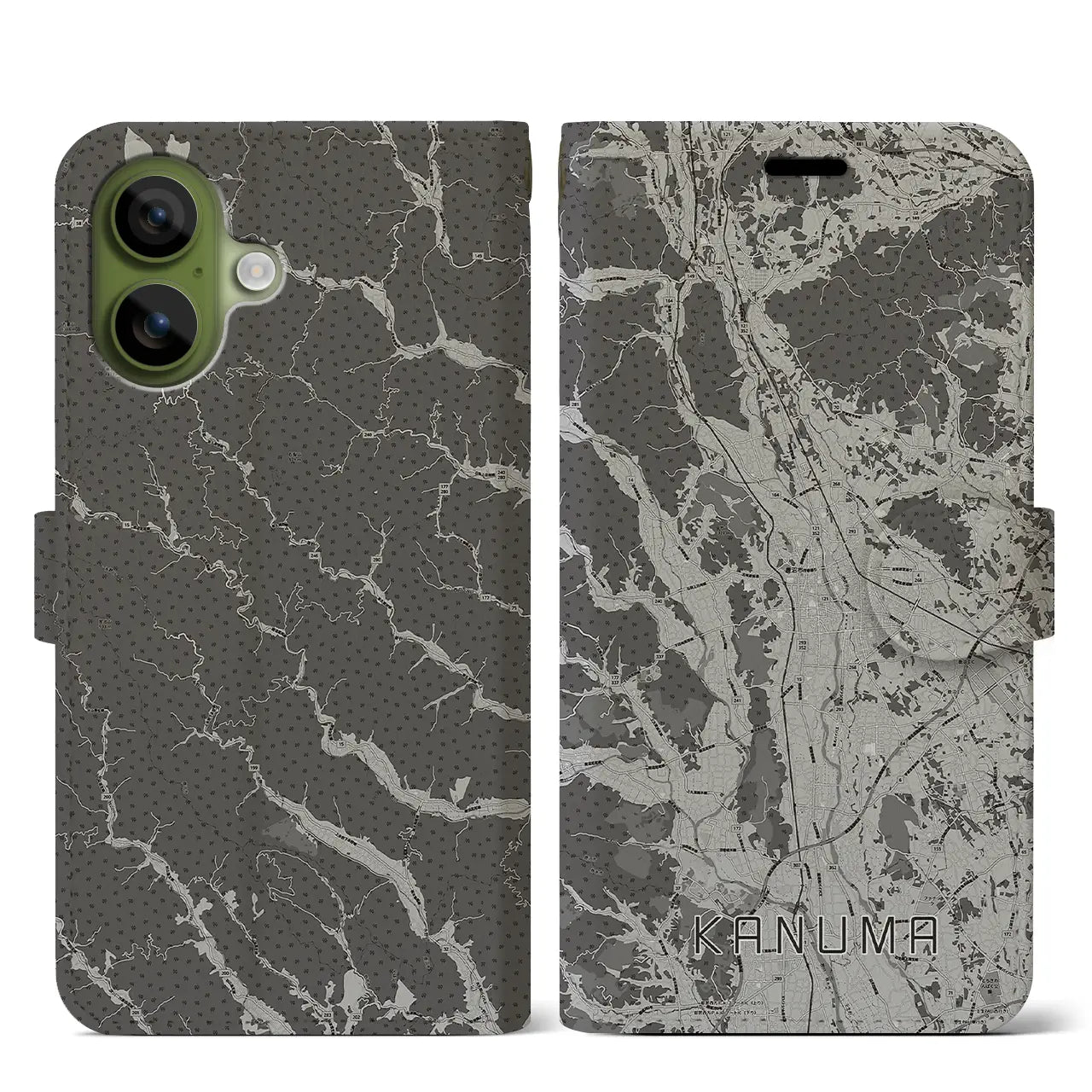 【鹿沼(栃木県)】地図柄iPhoneケース(手帳タイプ)