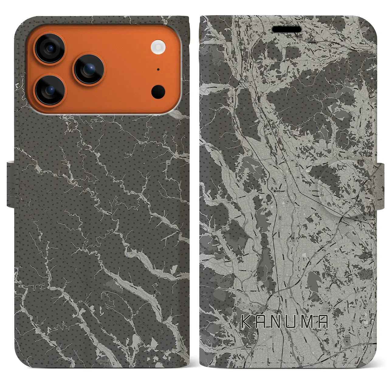 【鹿沼(栃木県)】地図柄iPhoneケース(手帳タイプ)