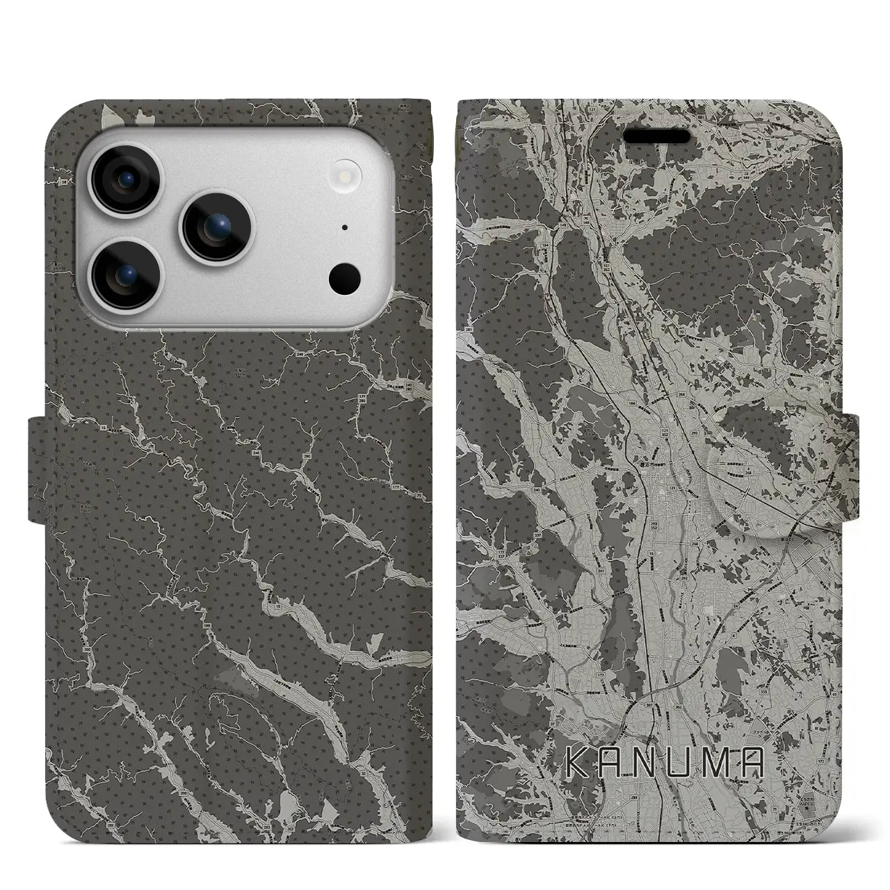 【鹿沼(栃木県)】地図柄iPhoneケース(手帳タイプ)