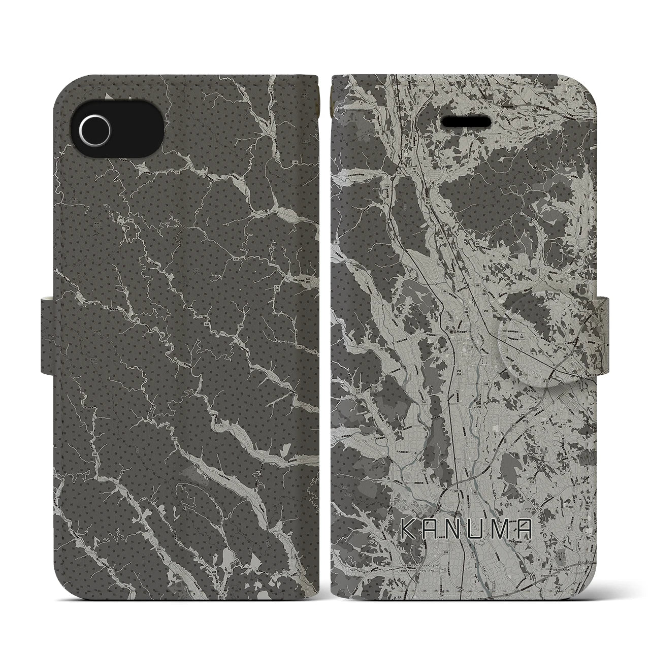 【鹿沼(栃木県)】地図柄iPhoneケース(手帳タイプ)