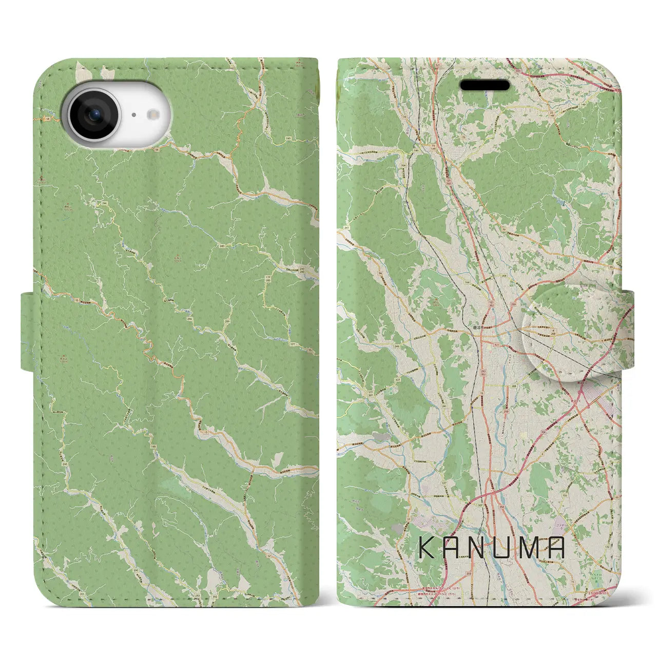 【鹿沼(栃木県)】地図柄iPhoneケース(手帳タイプ)