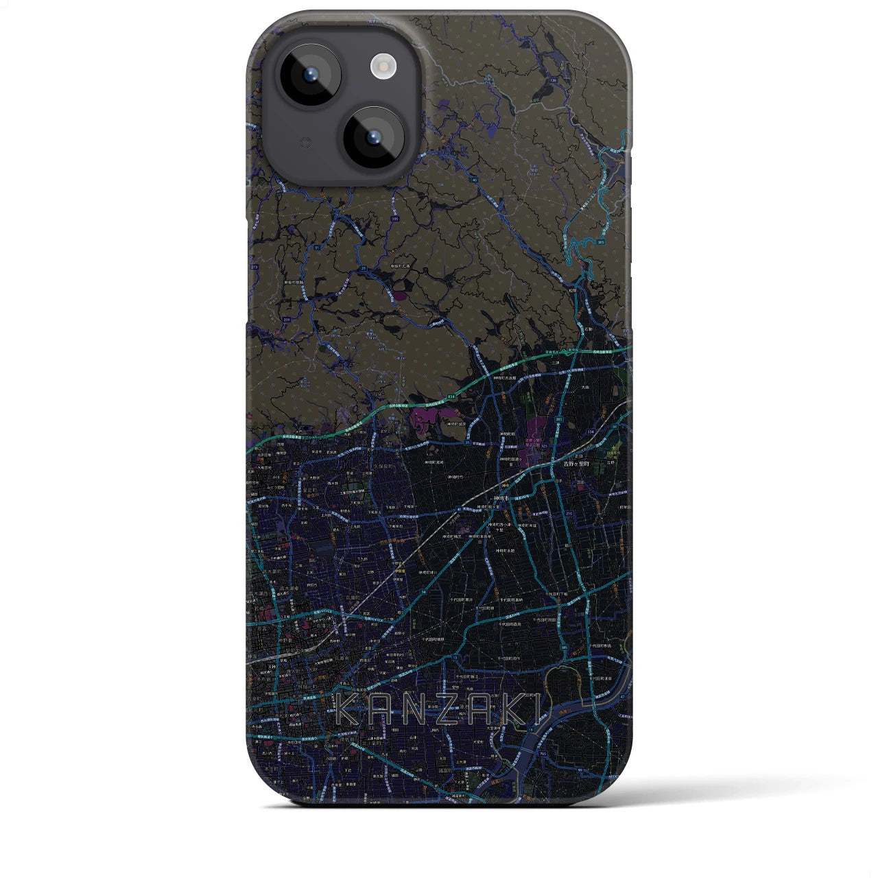 【神埼(佐賀県)】地図柄iPhoneケース(バックカバータイプ)