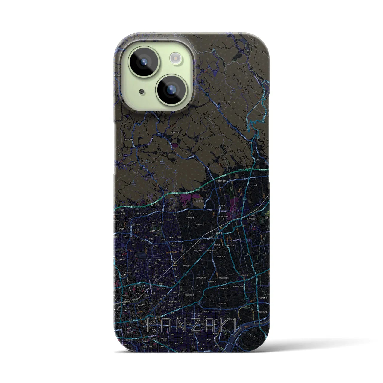 【神埼(佐賀県)】地図柄iPhoneケース(バックカバータイプ)