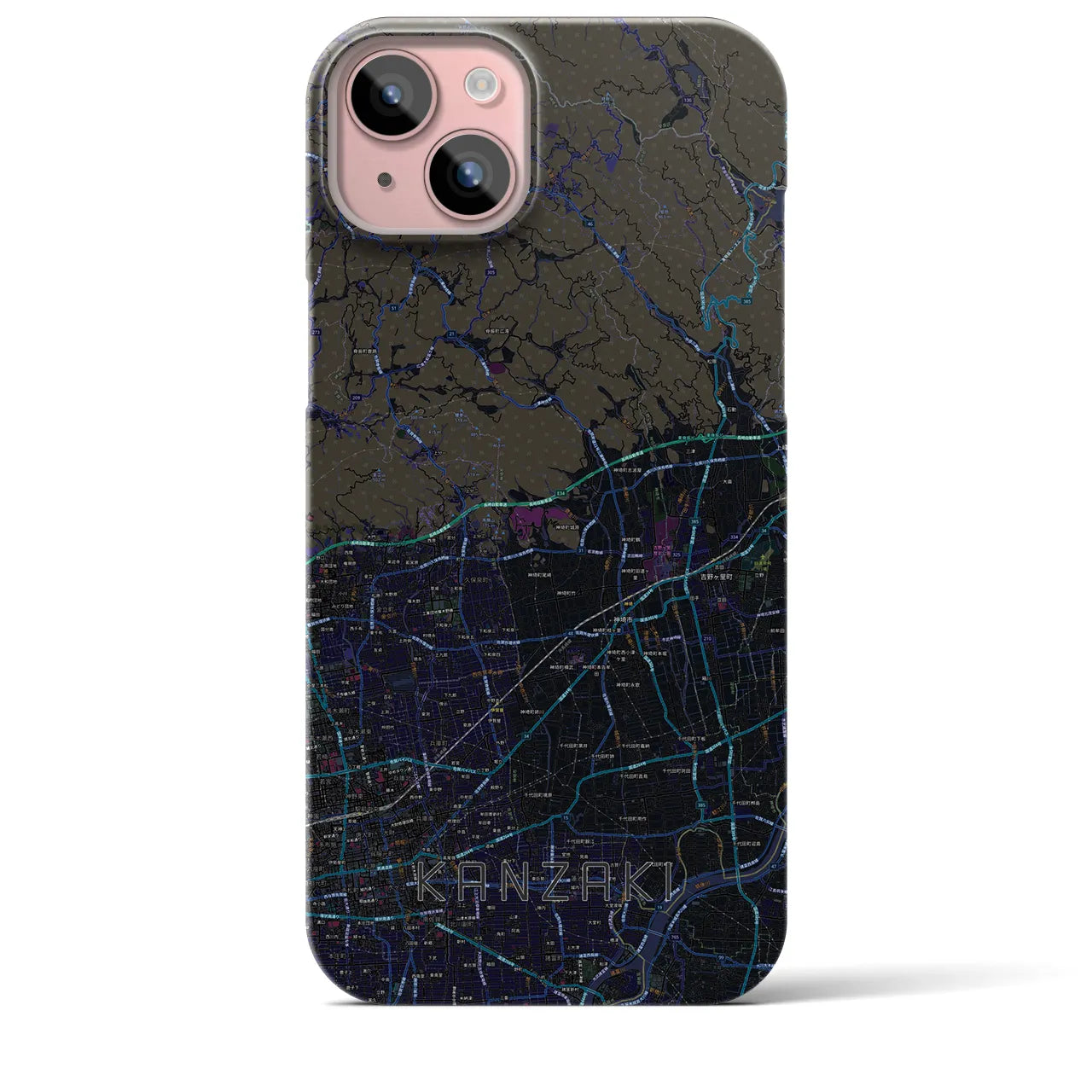 【神埼(佐賀県)】地図柄iPhoneケース(バックカバータイプ)