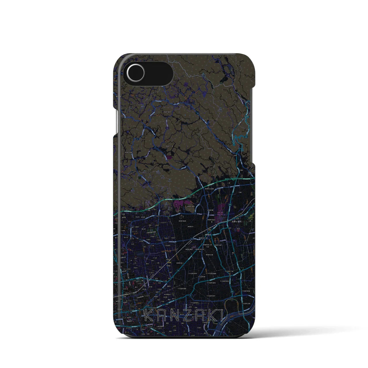 【神埼(佐賀県)】地図柄iPhoneケース(バックカバータイプ)