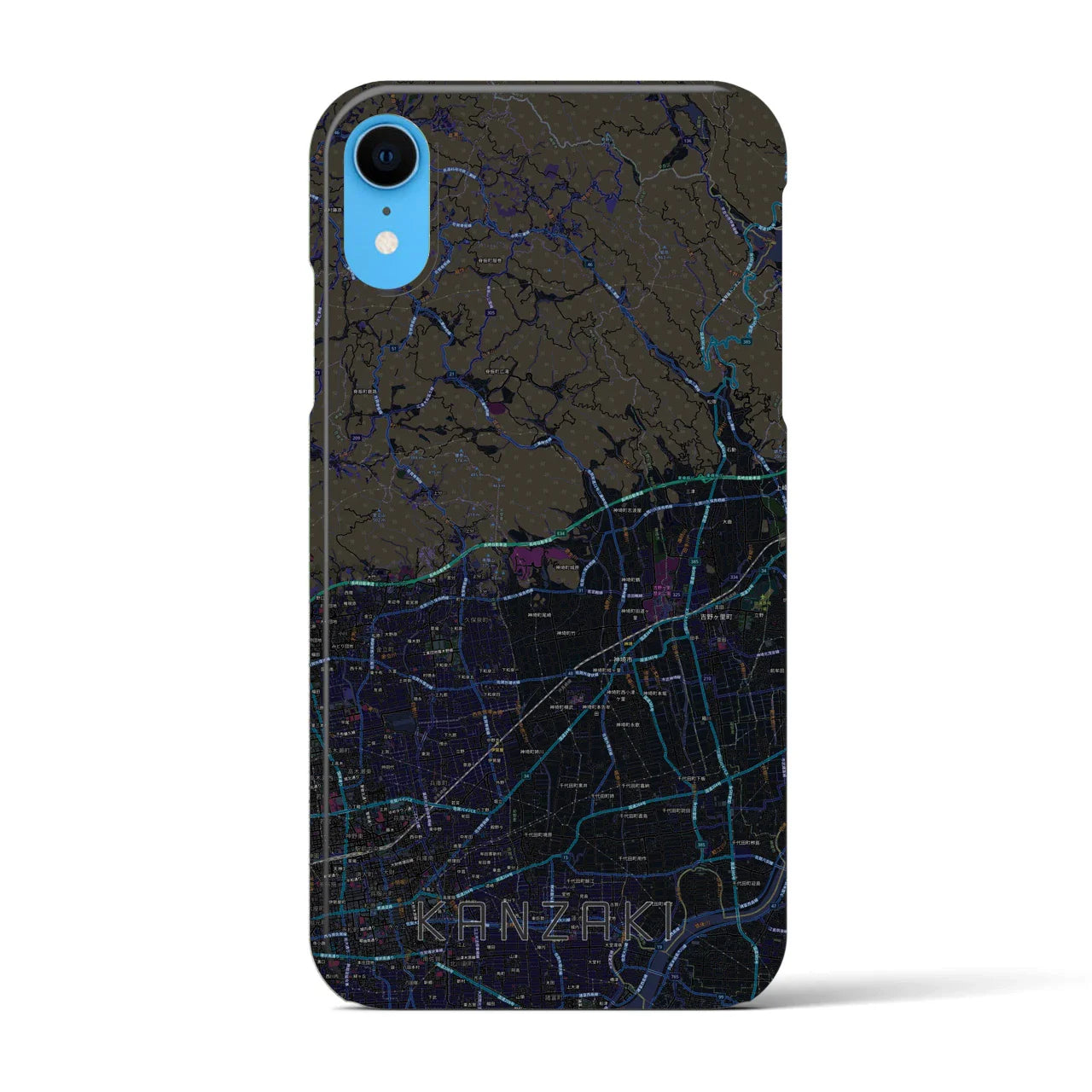 【神埼(佐賀県)】地図柄iPhoneケース(バックカバータイプ)