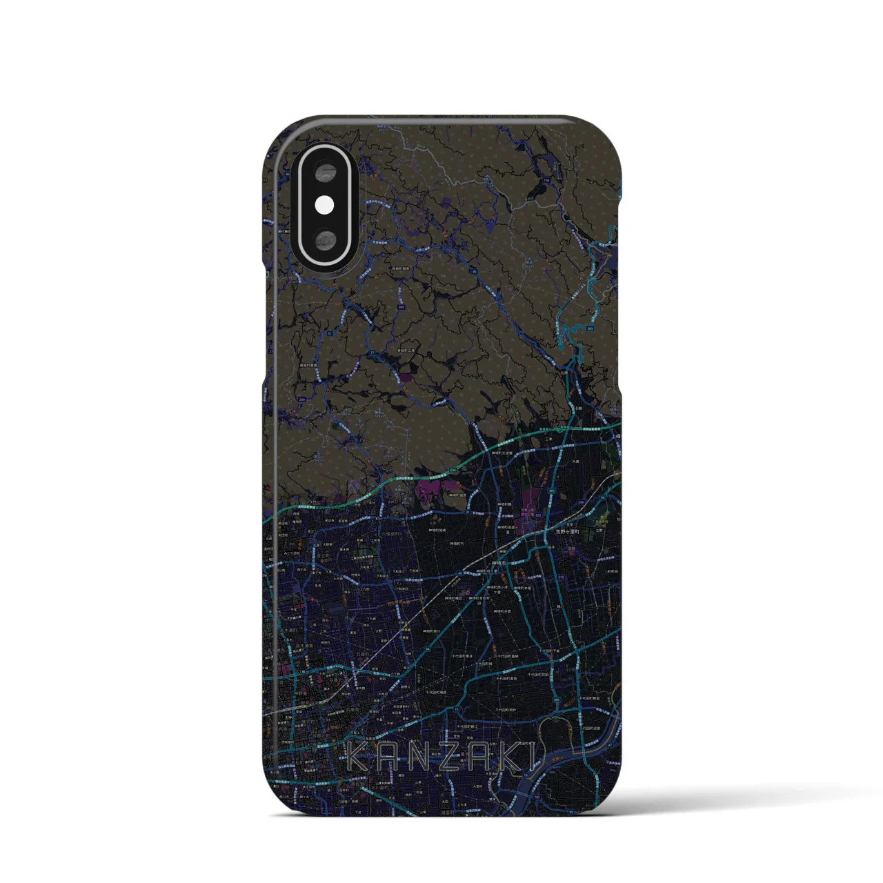 【神埼(佐賀県)】地図柄iPhoneケース(バックカバータイプ)
