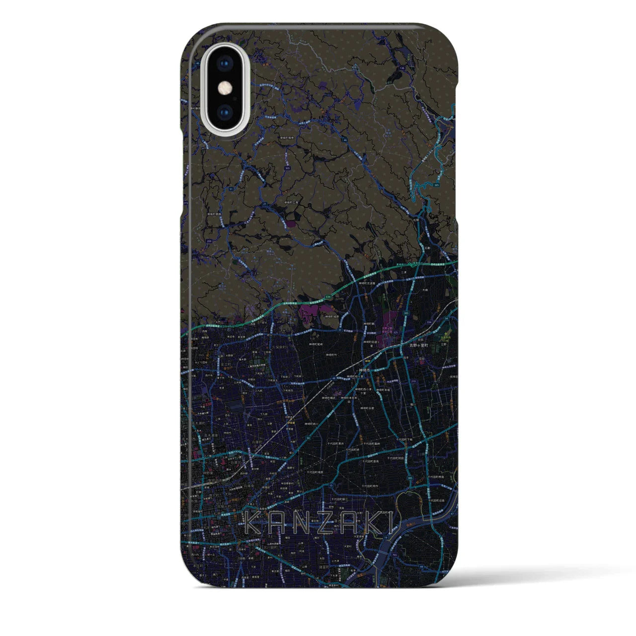 【神埼(佐賀県)】地図柄iPhoneケース(バックカバータイプ)