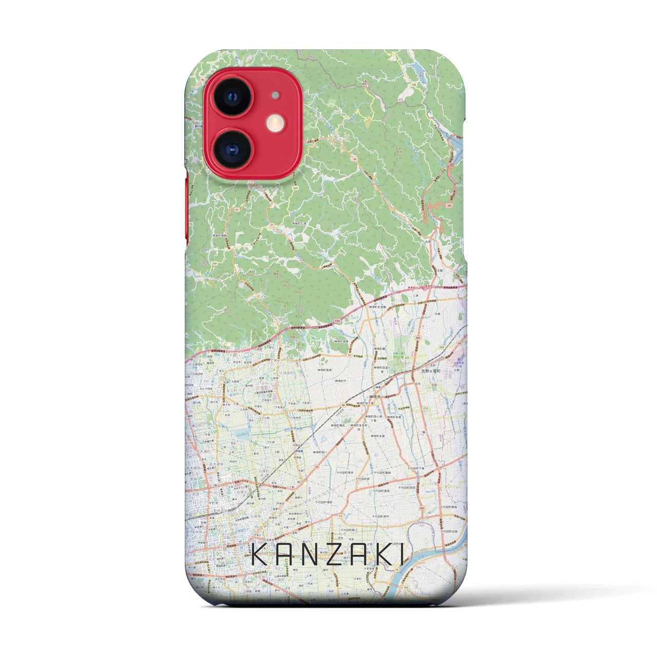 【神埼(佐賀県)】地図柄iPhoneケース(バックカバータイプ)