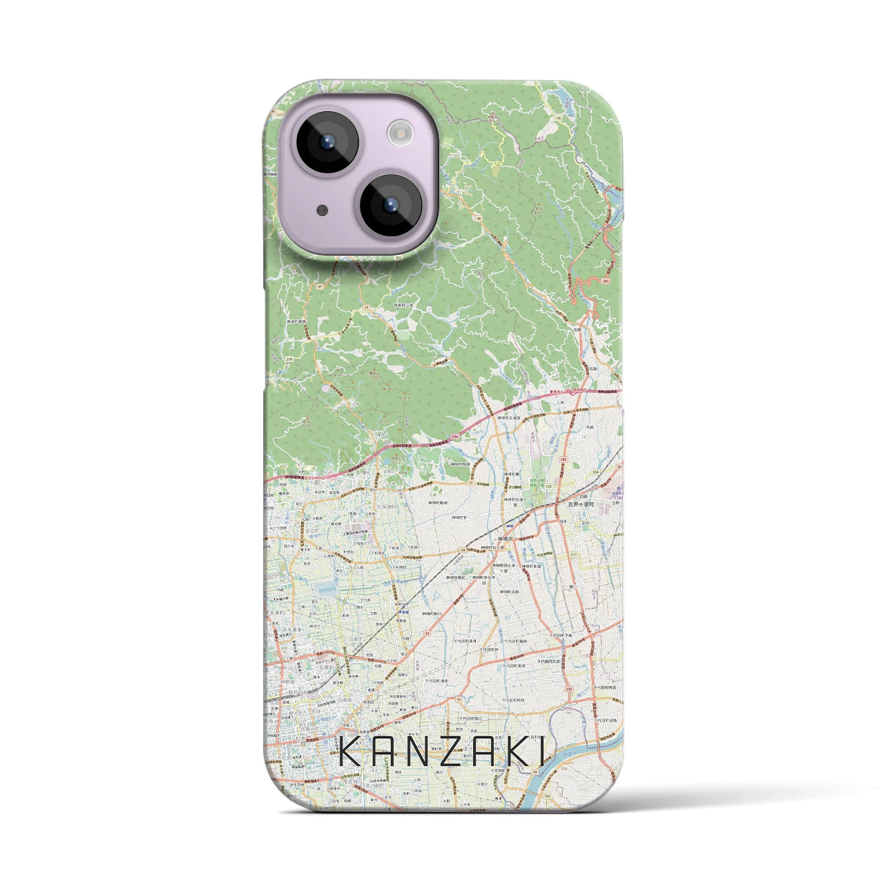 【神埼(佐賀県)】地図柄iPhoneケース(バックカバータイプ)