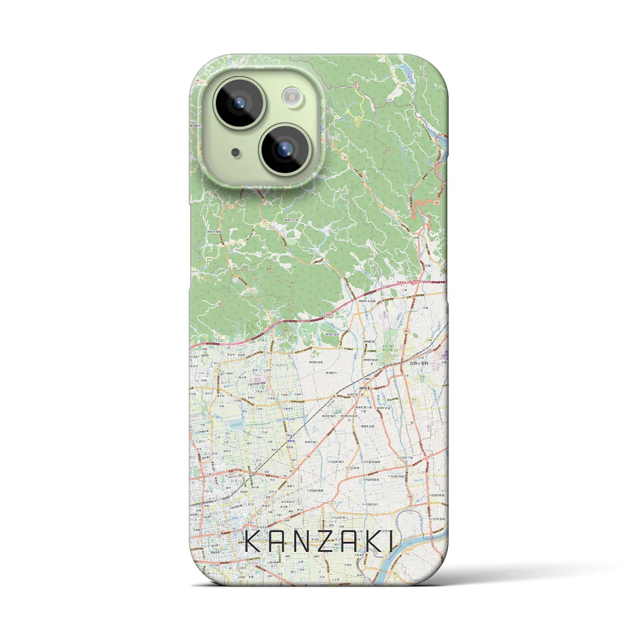 【神埼(佐賀県)】地図柄iPhoneケース(バックカバータイプ)