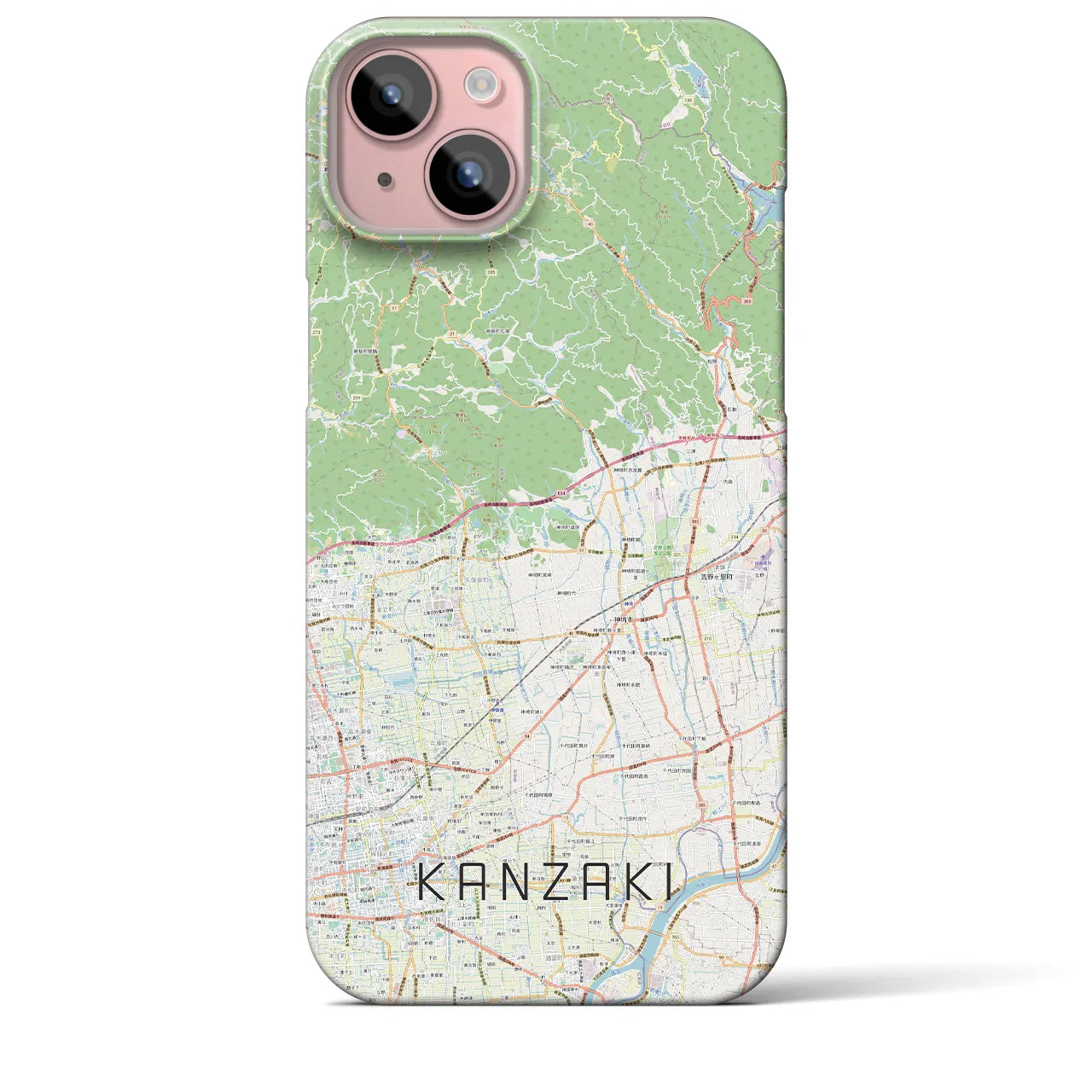 【神埼(佐賀県)】地図柄iPhoneケース(バックカバータイプ)