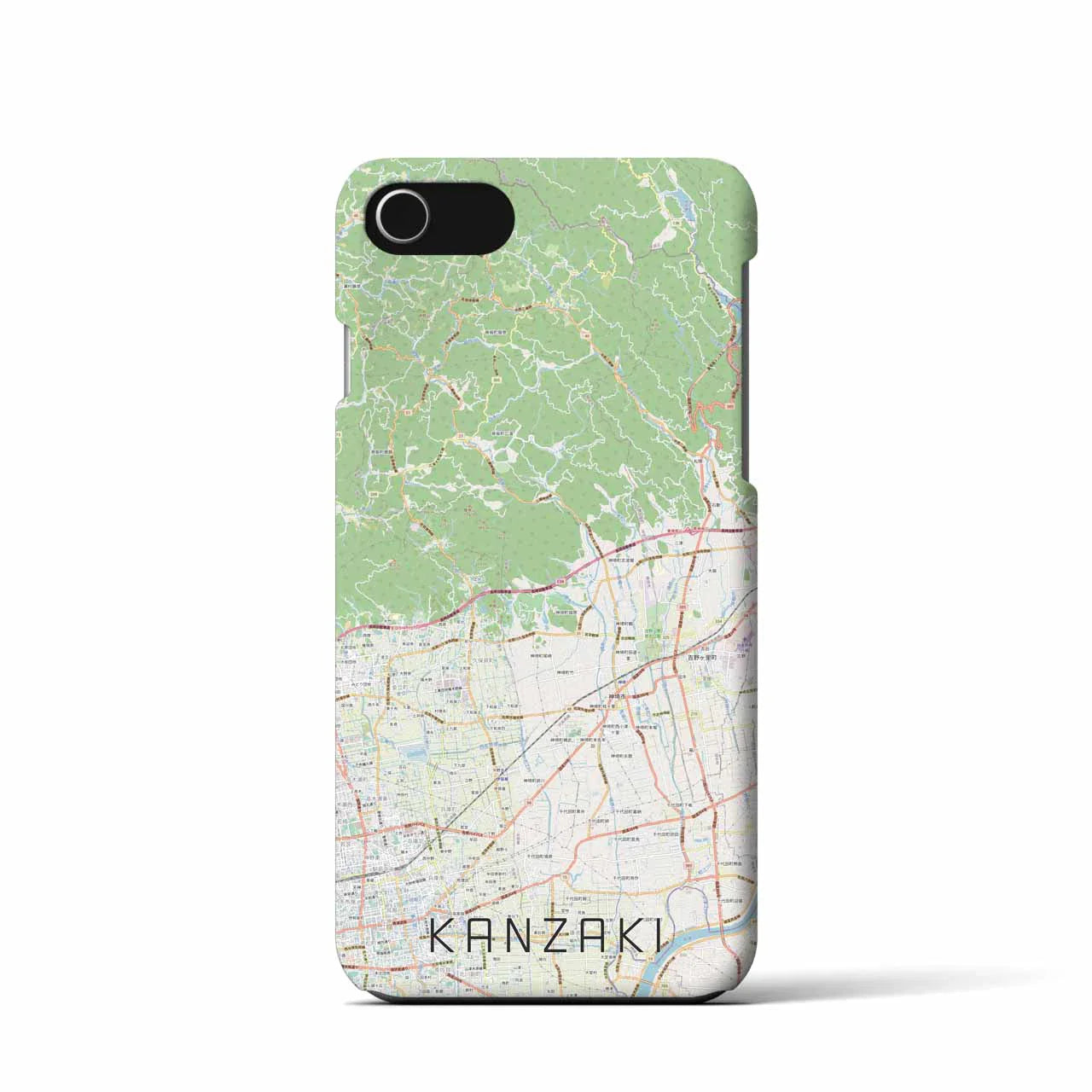 【神埼(佐賀県)】地図柄iPhoneケース(バックカバータイプ)