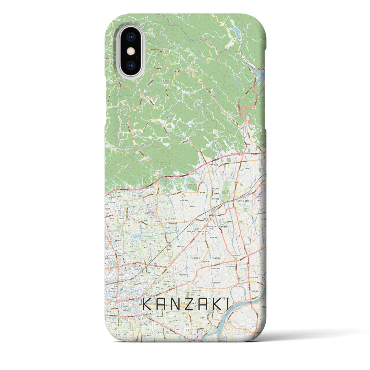 【神埼(佐賀県)】地図柄iPhoneケース(バックカバータイプ)