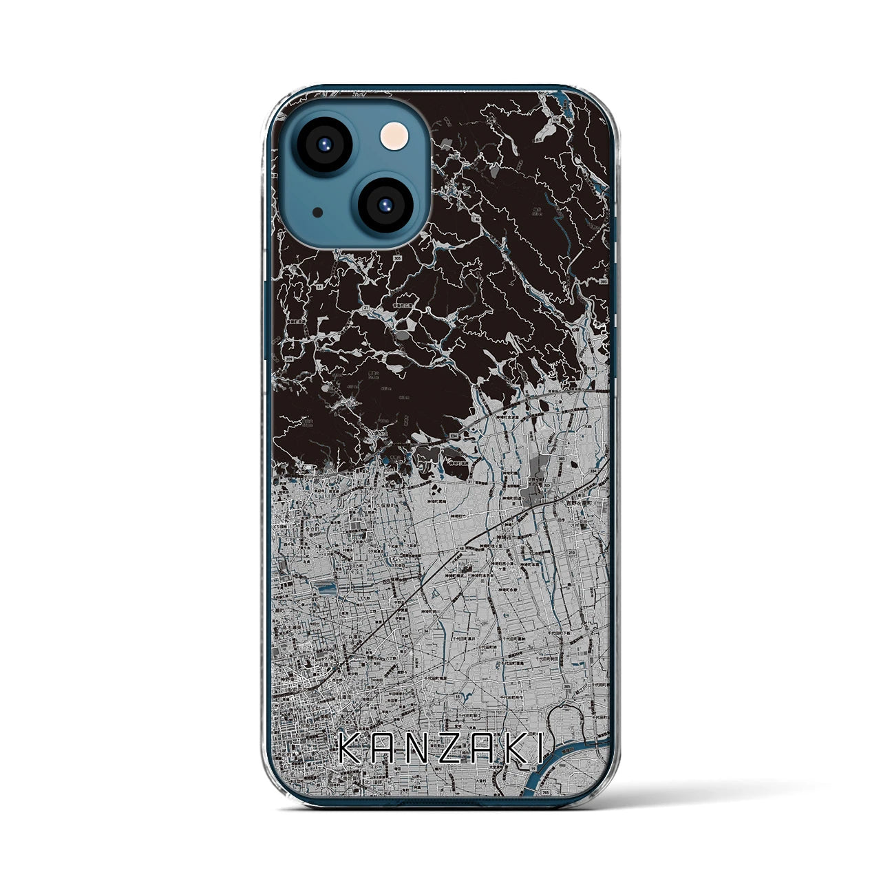 【神埼(佐賀県)】地図柄iPhoneケース(クリアタイプ)