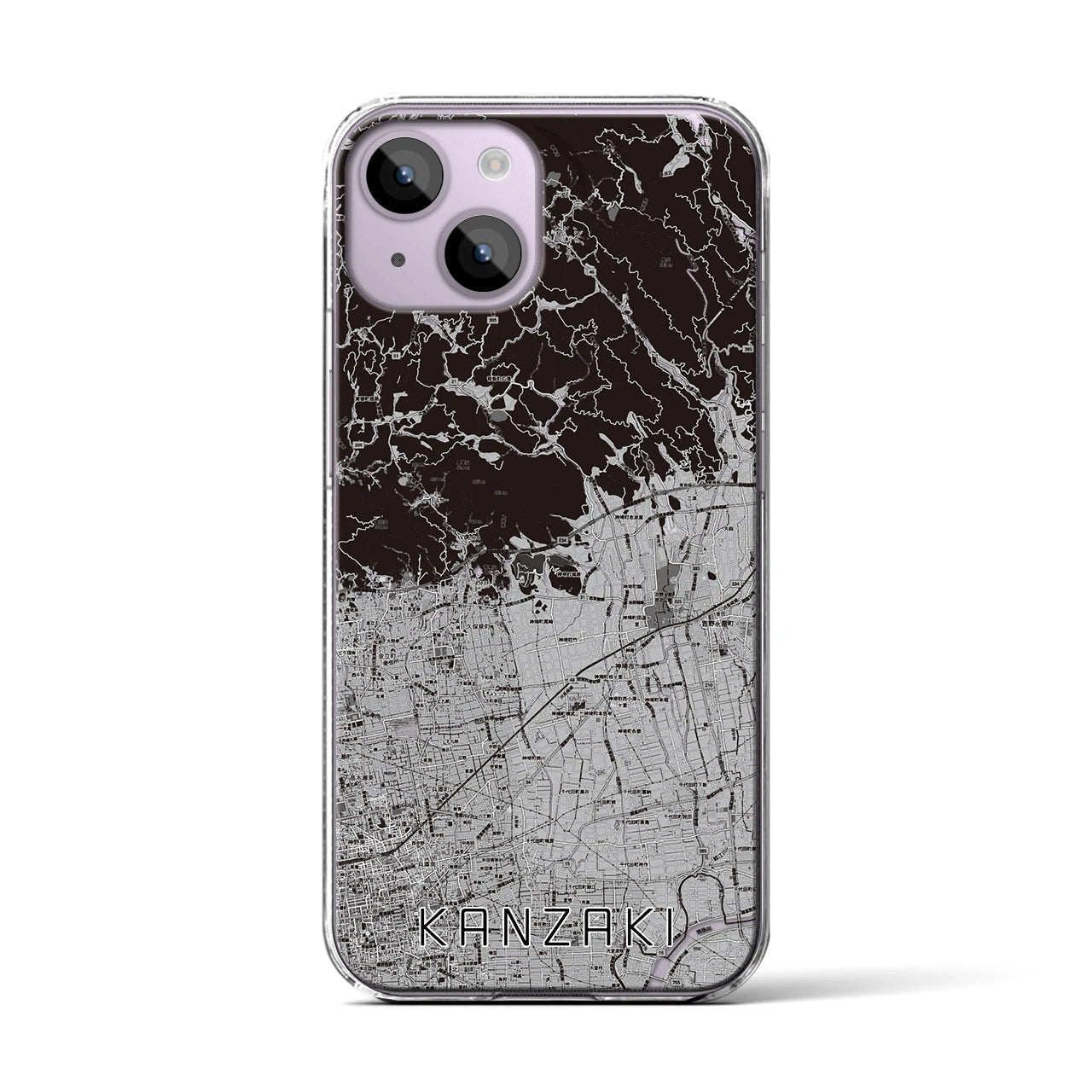 【神埼(佐賀県)】地図柄iPhoneケース(クリアタイプ)