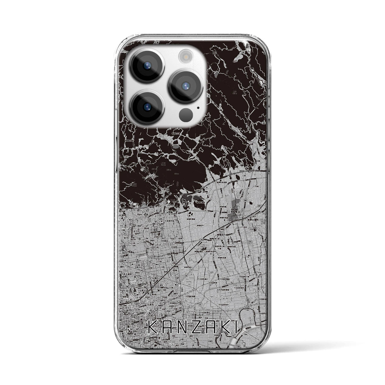 【神埼(佐賀県)】地図柄iPhoneケース(クリアタイプ)