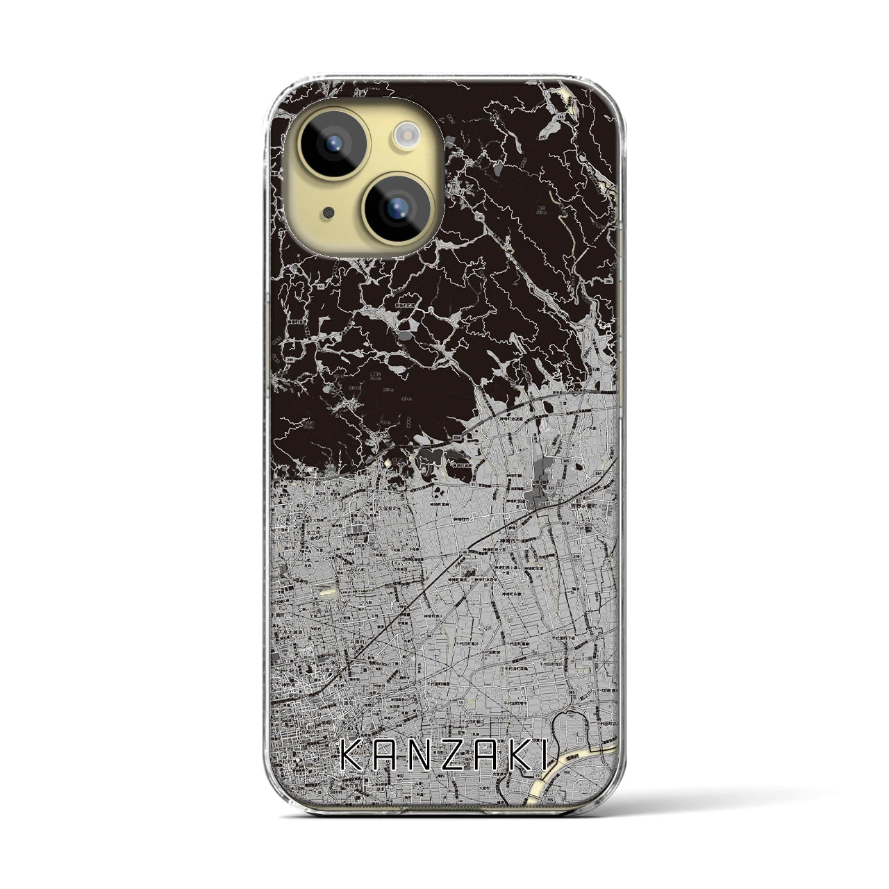 【神埼(佐賀県)】地図柄iPhoneケース(クリアタイプ)