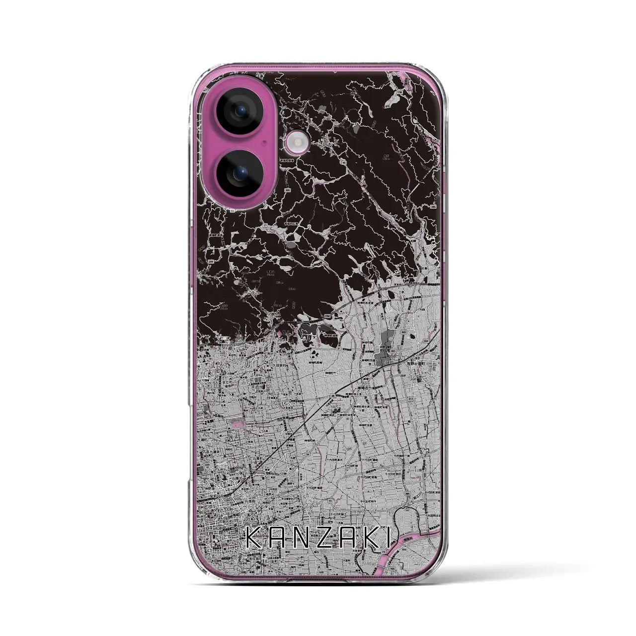 【神埼(佐賀県)】地図柄iPhoneケース(クリアタイプ)