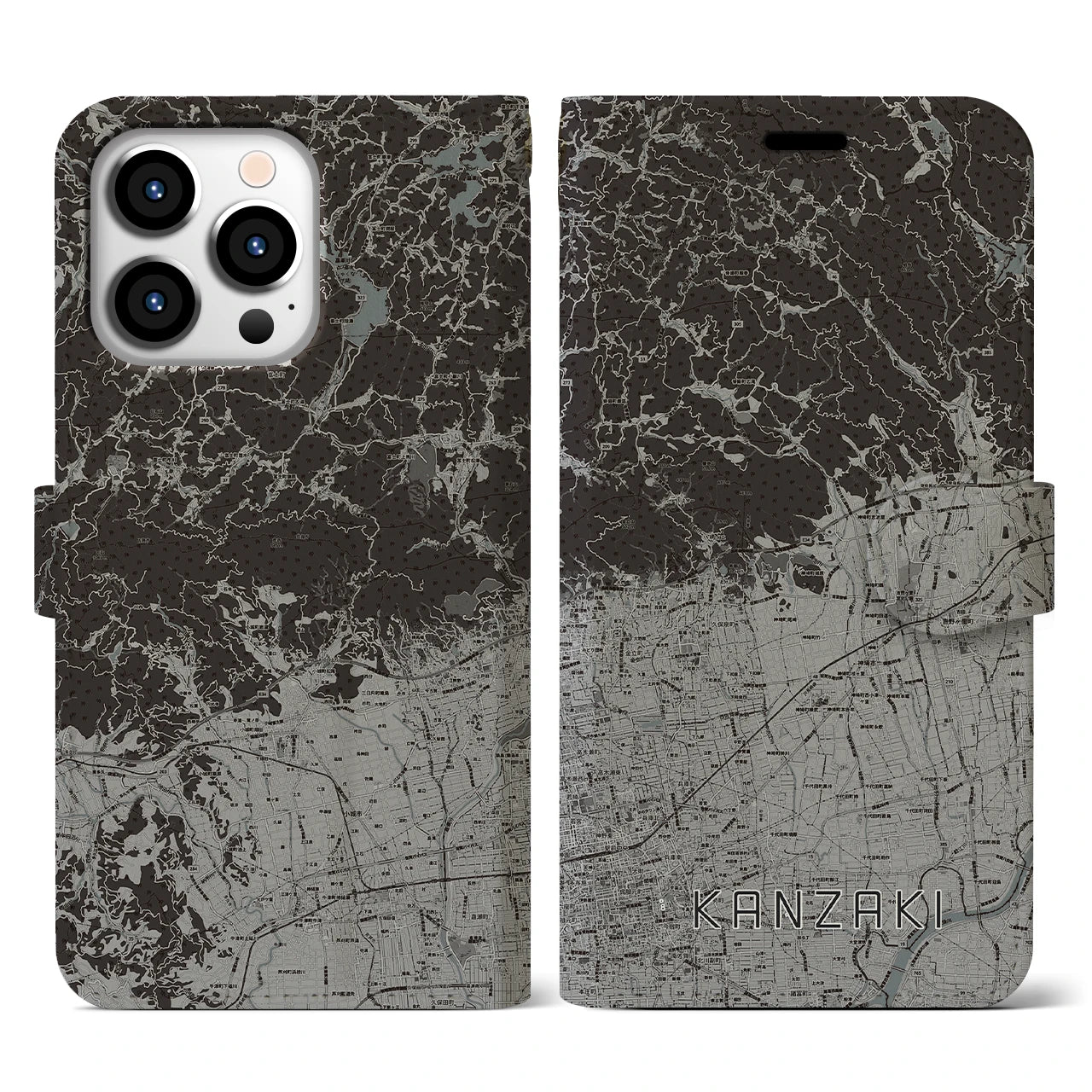 【神埼(佐賀県)】地図柄iPhoneケース(手帳タイプ)