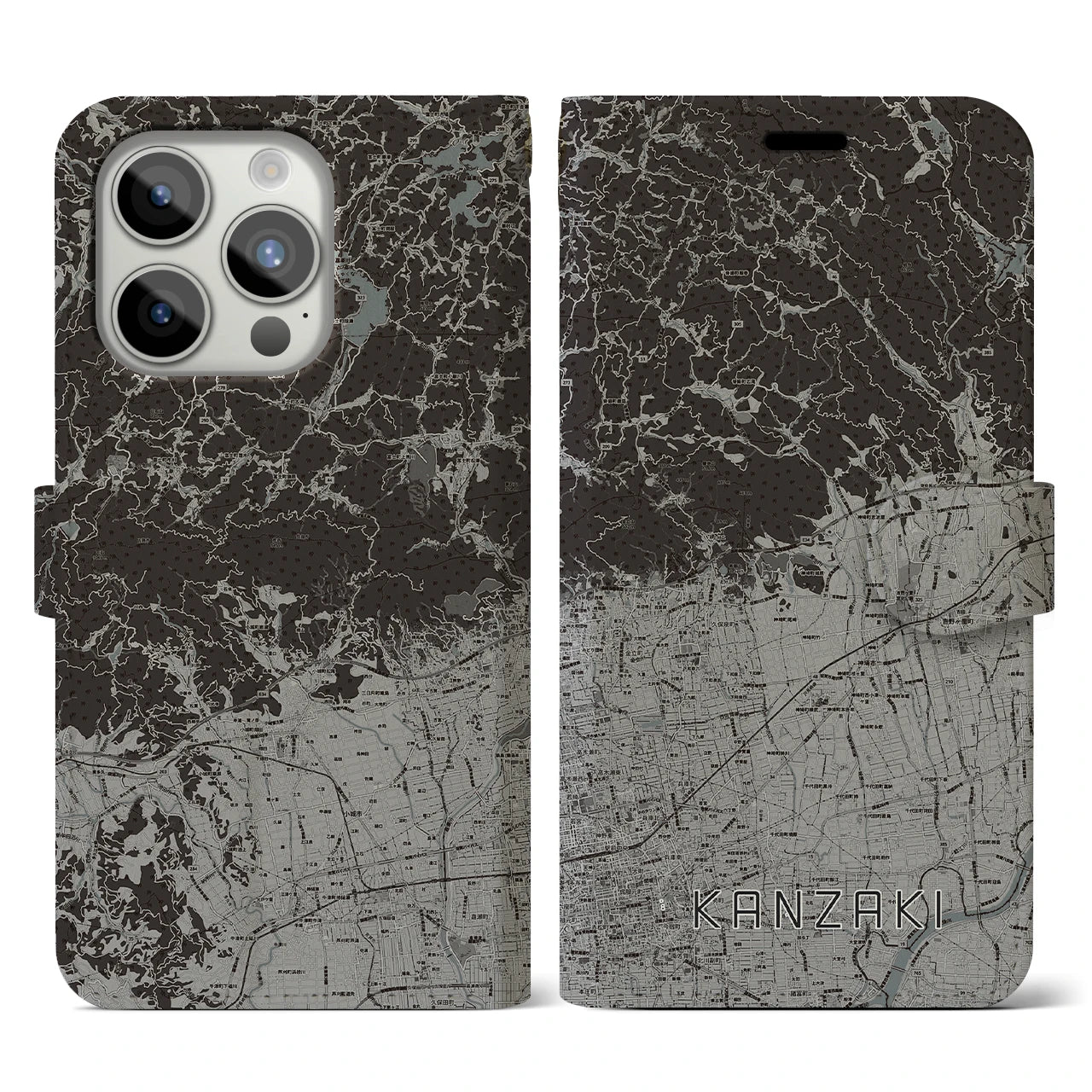 【神埼(佐賀県)】地図柄iPhoneケース(手帳タイプ)